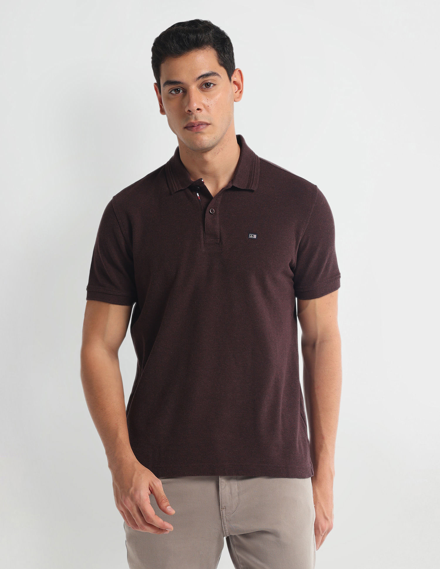 Arrow Sports Pure Cotton Solid Polo Shirt