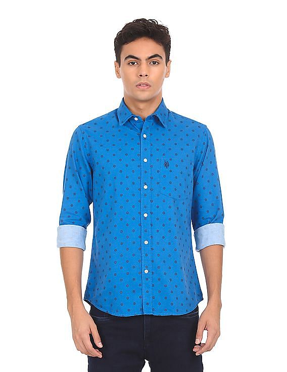 U.S. Polo Assn. Spread Collar Printed Casual Shirt