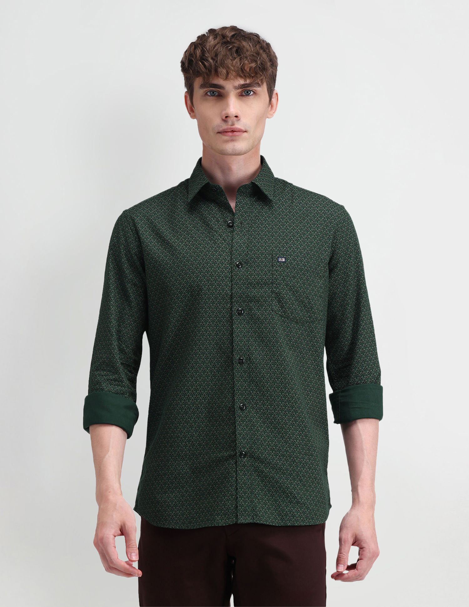 Arrow Sport Brooklyn Fit All-over Print Shirt