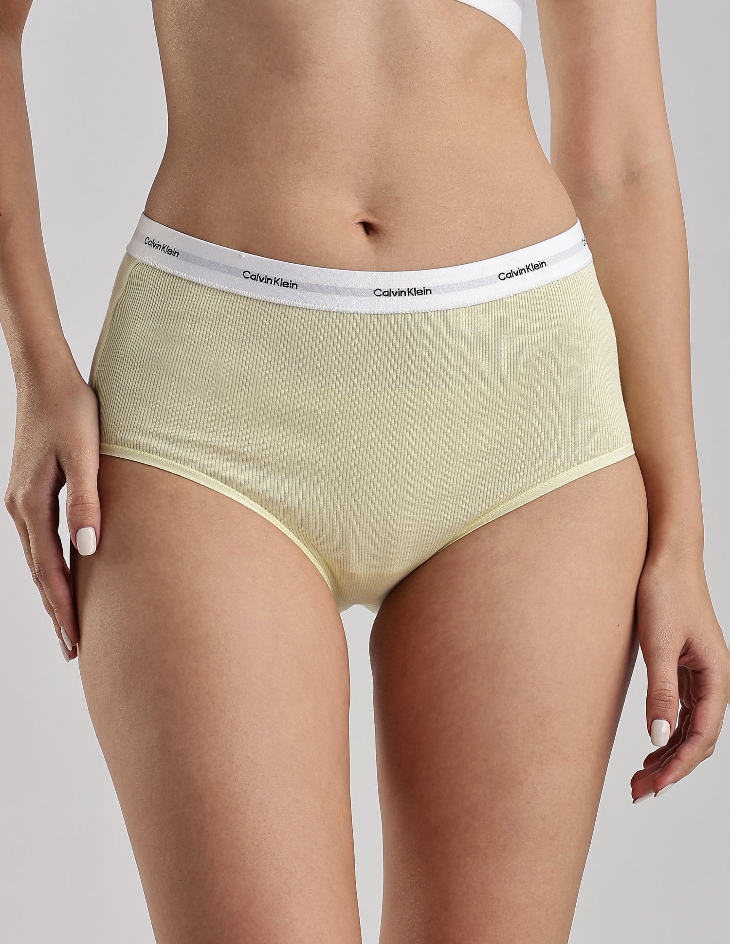 Buy Calvin Klein Underwear Solid Green Mid Rise Briefs