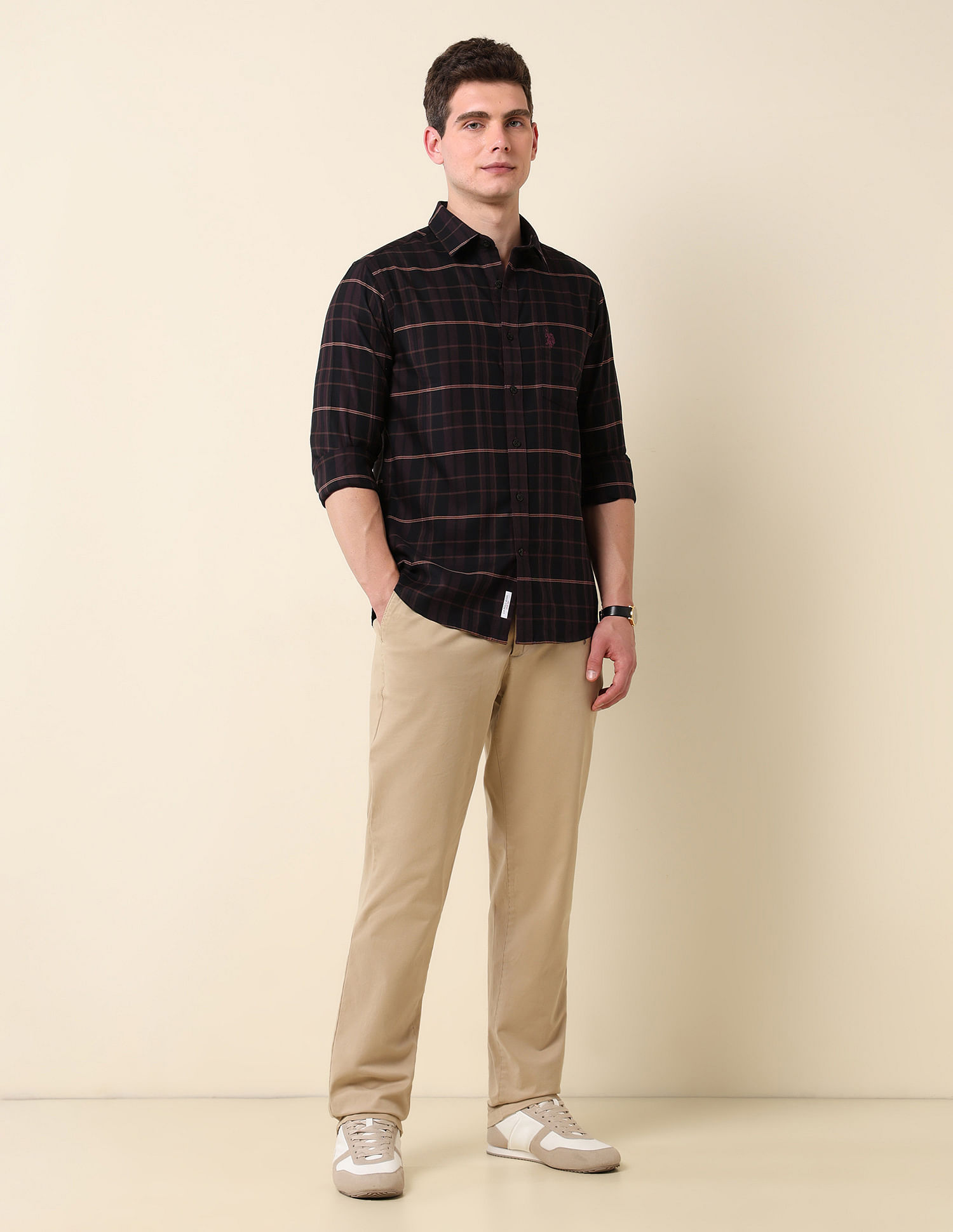 U.S. Polo Assn. Plaid Checked Pure Cotton Shirt
