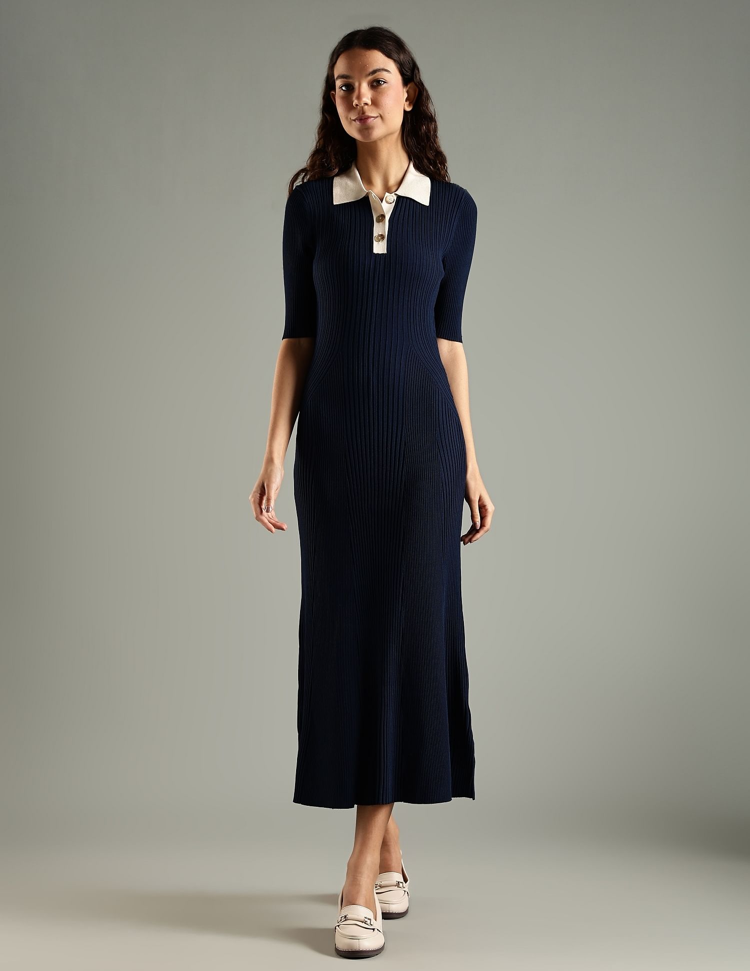 Tommy Hilfiger Viscose Polo Collar T-Shirt Dress