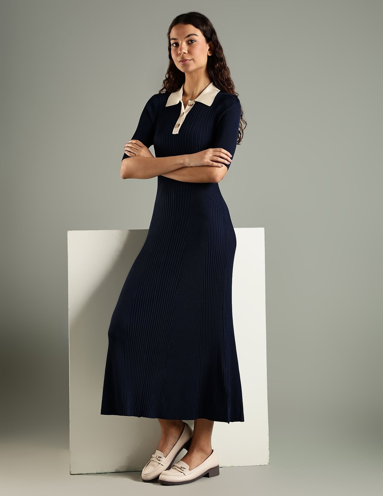 Tommy Hilfiger Viscose Polo Collar T-Shirt Dress