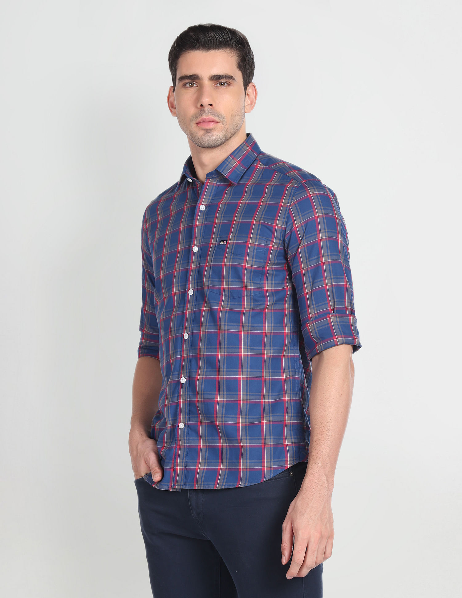 Arrow Sports Tartan Check Casual Shirt