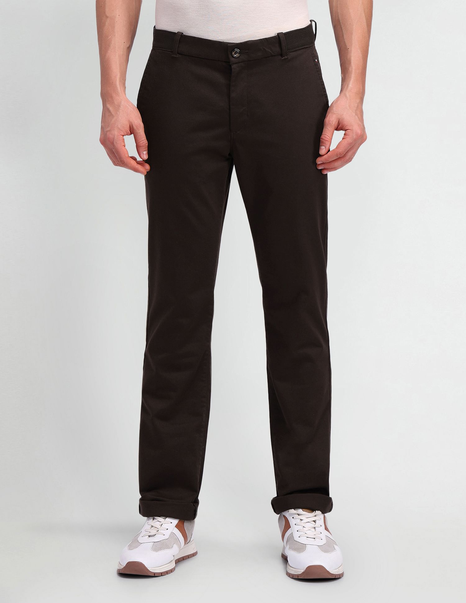 Arrow Sport Regular Fit Mid Rise Trousers