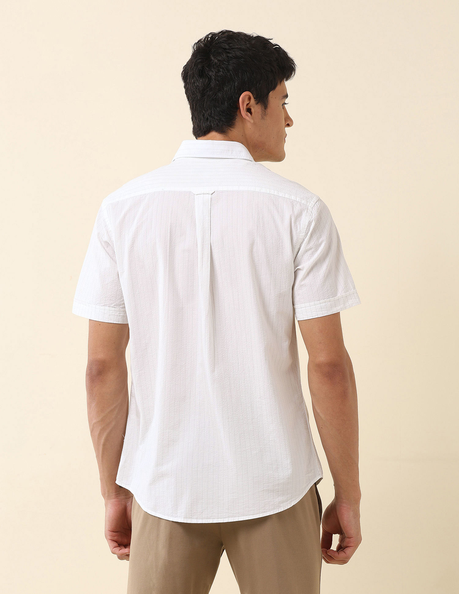U.S. Polo Assn. Tailored Fit Solid Pure Cotton Shirt
