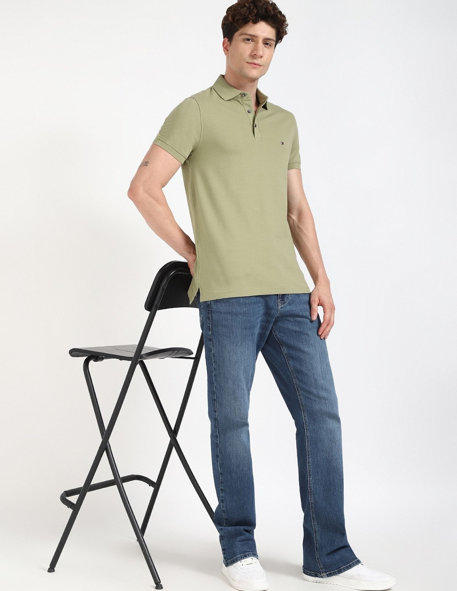 Tommy Hilfiger Solid Slim-Fit Cotton Polo Shirt