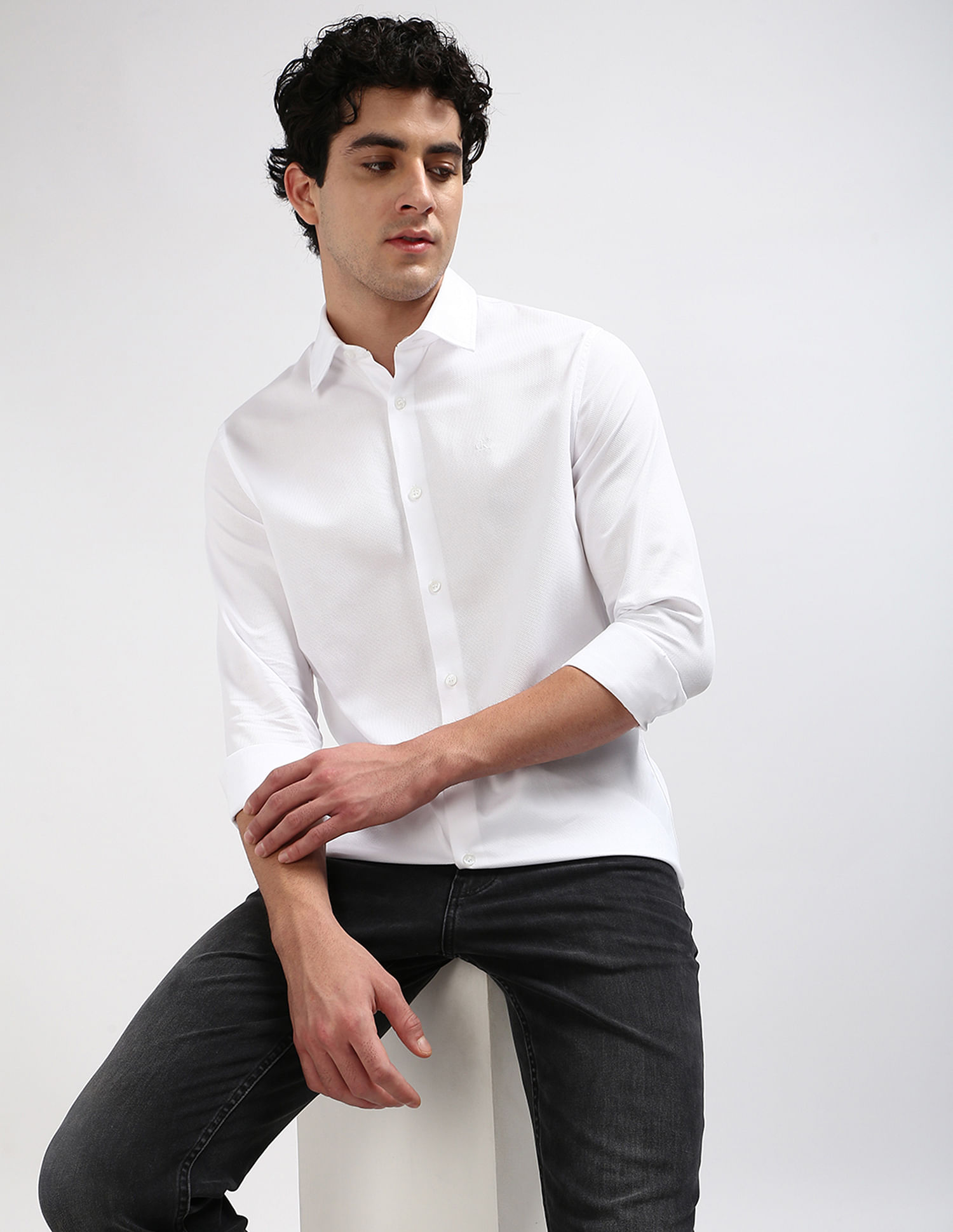 Calvin Klein Jeans Honeycomb Structure Shirt