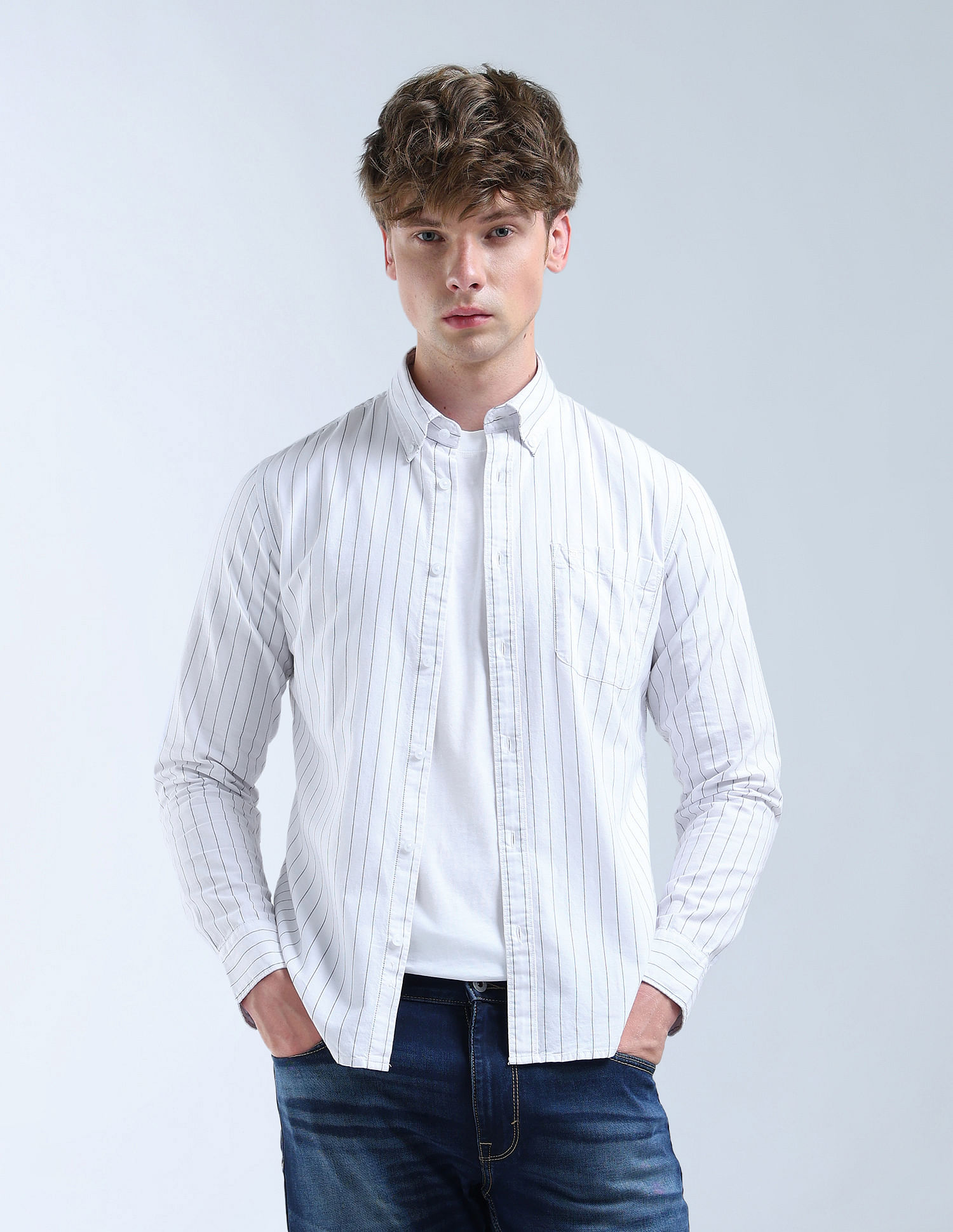 Flying Machine Pure Cotton Oxford Original Shirt