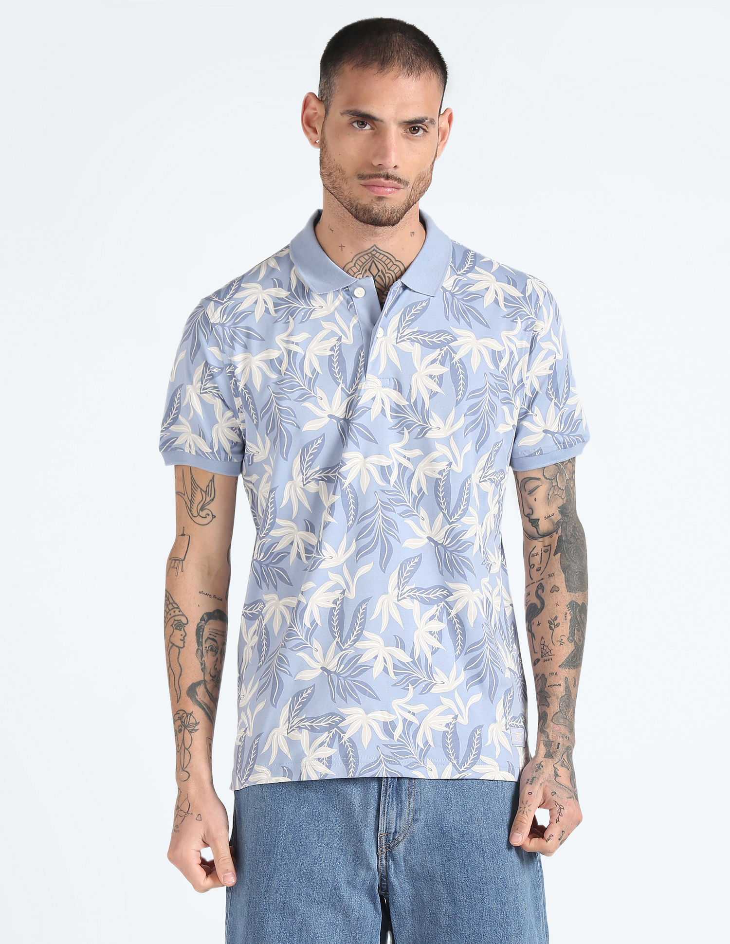 Flying Machine Mercerised Tropical Polo Shirt