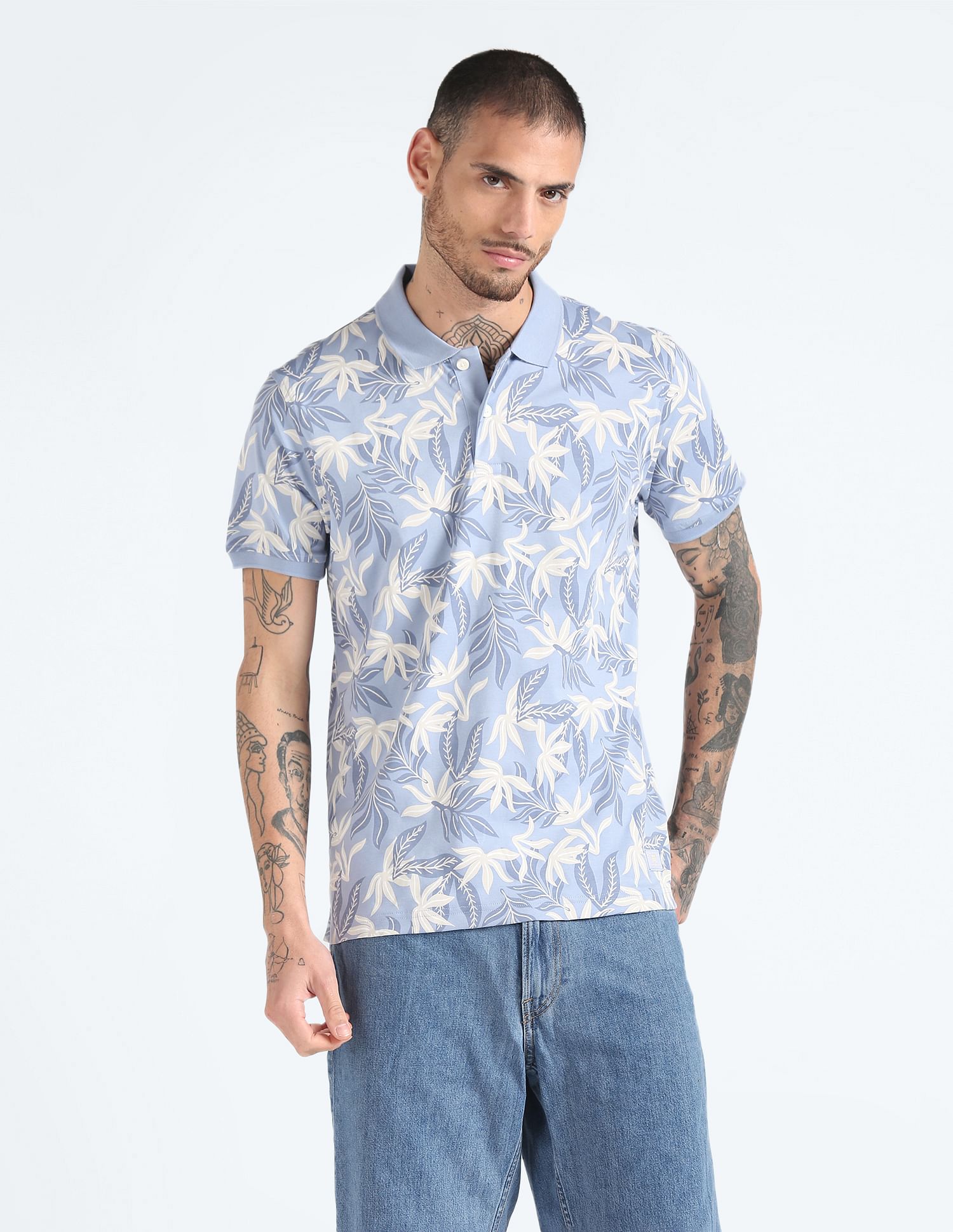 Flying Machine Mercerised Tropical Polo Shirt