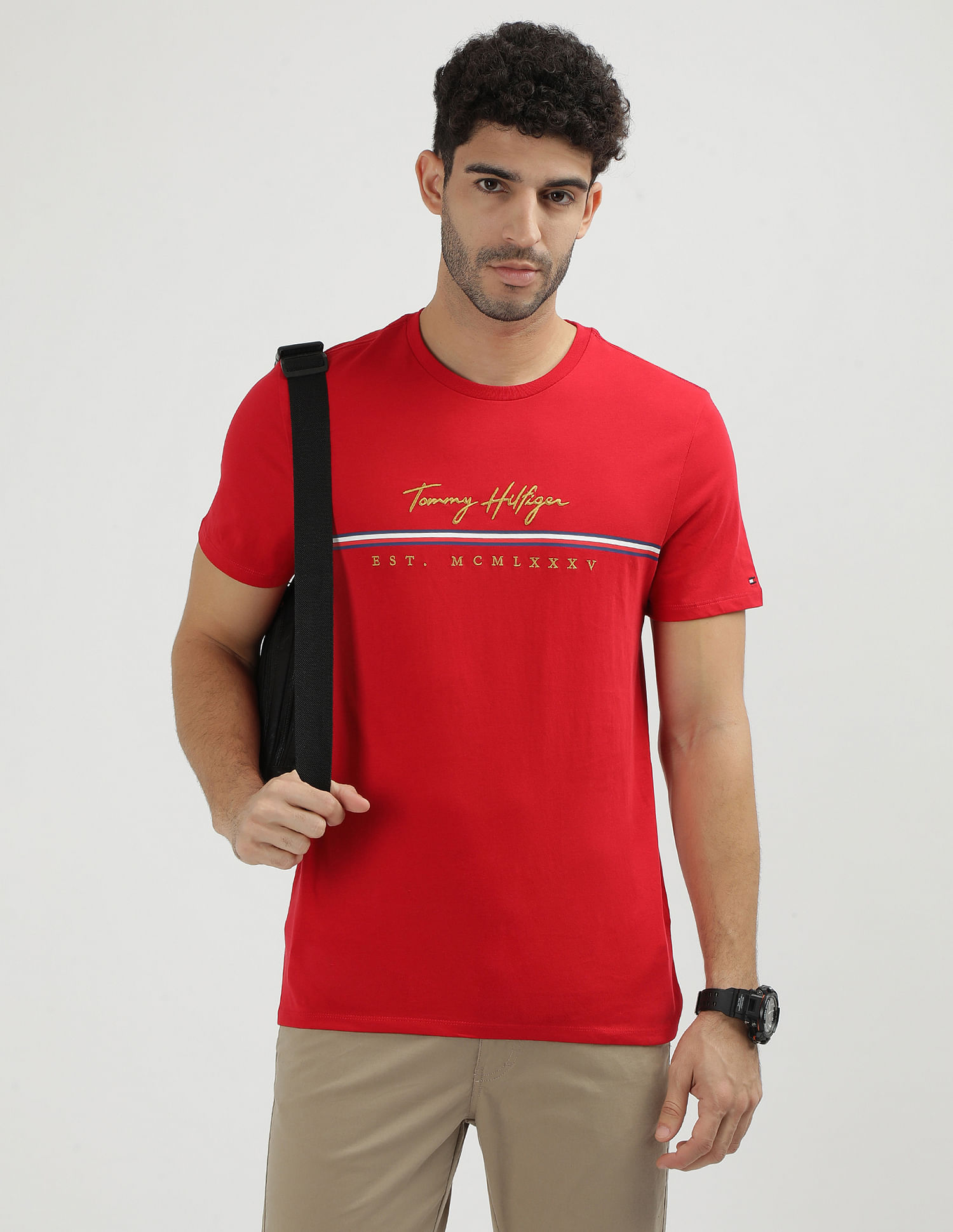 Tommy Hilfiger Crew Neck Embroidered T-Shirt