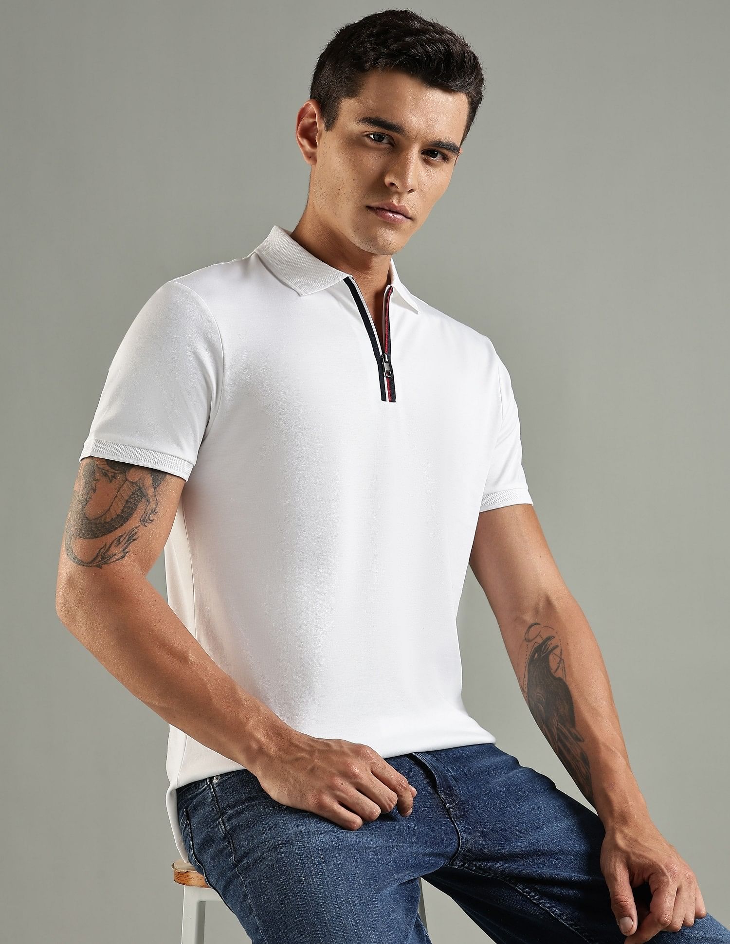 Tommy Hilfiger Solid Regular Fit Cotton Polo T-Shirt