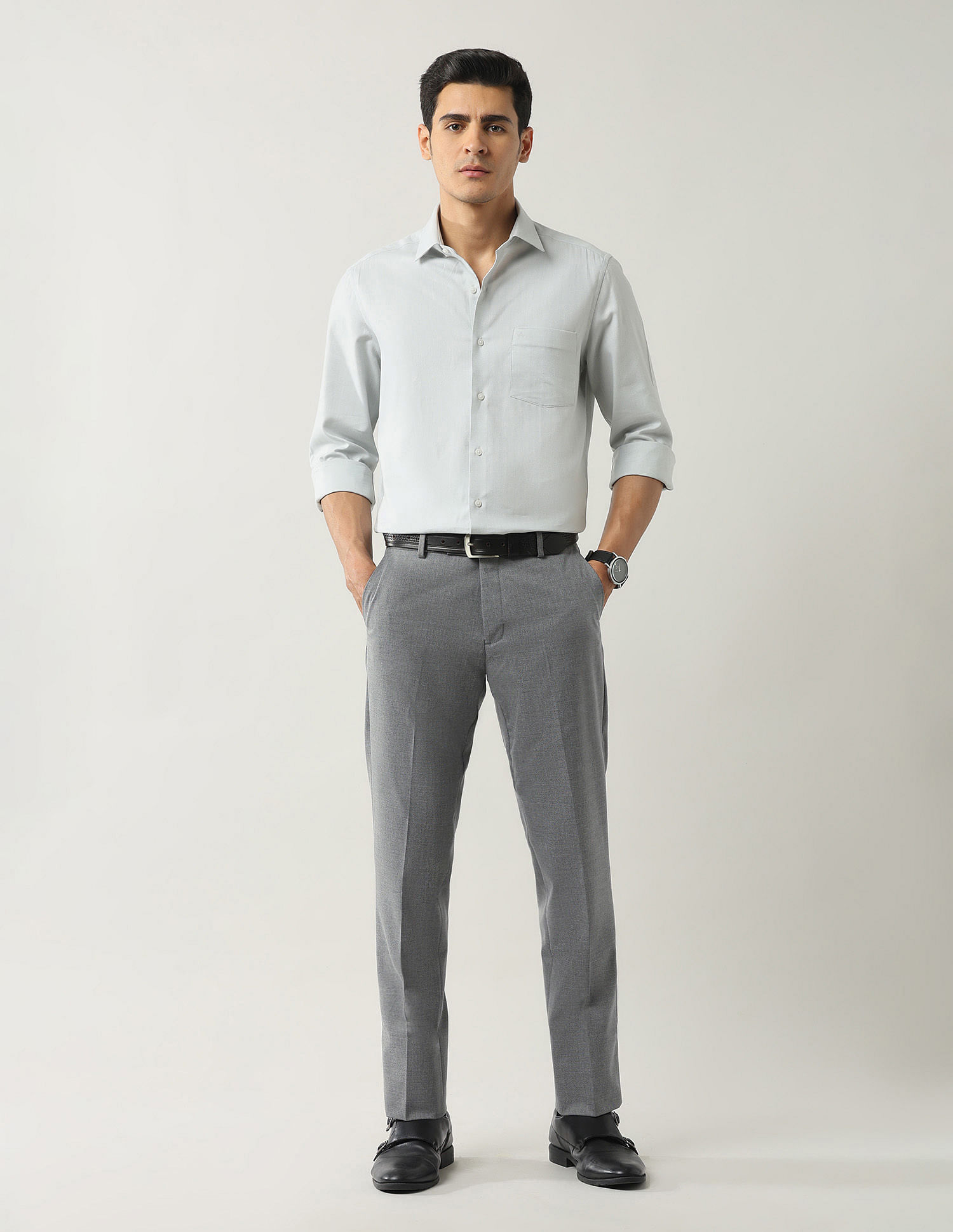 Arrow Regular Fit Twill Autoflex Trousers