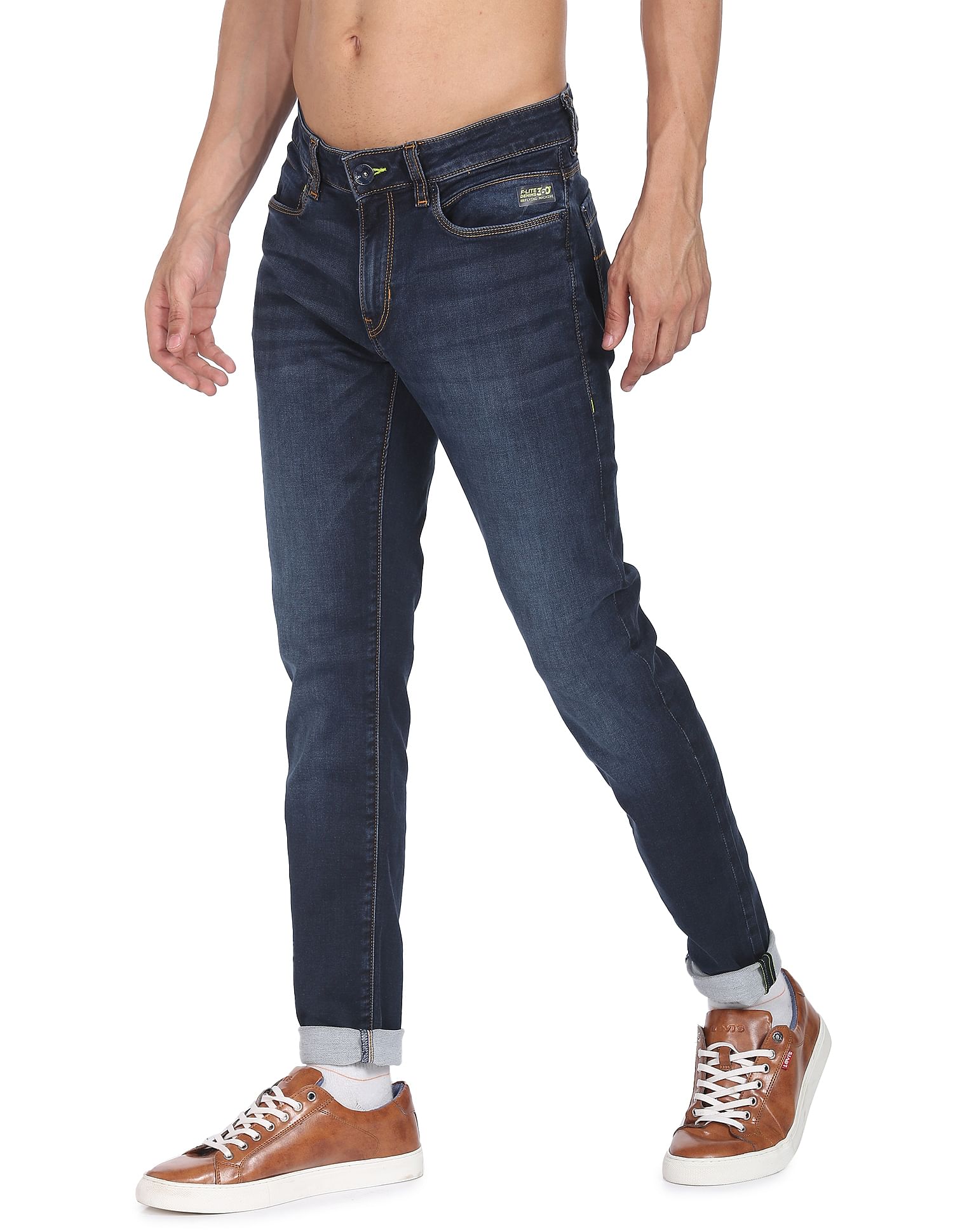 Flying Machine Whiskered Jackson Super Skinny Fit F-Lite Jeans