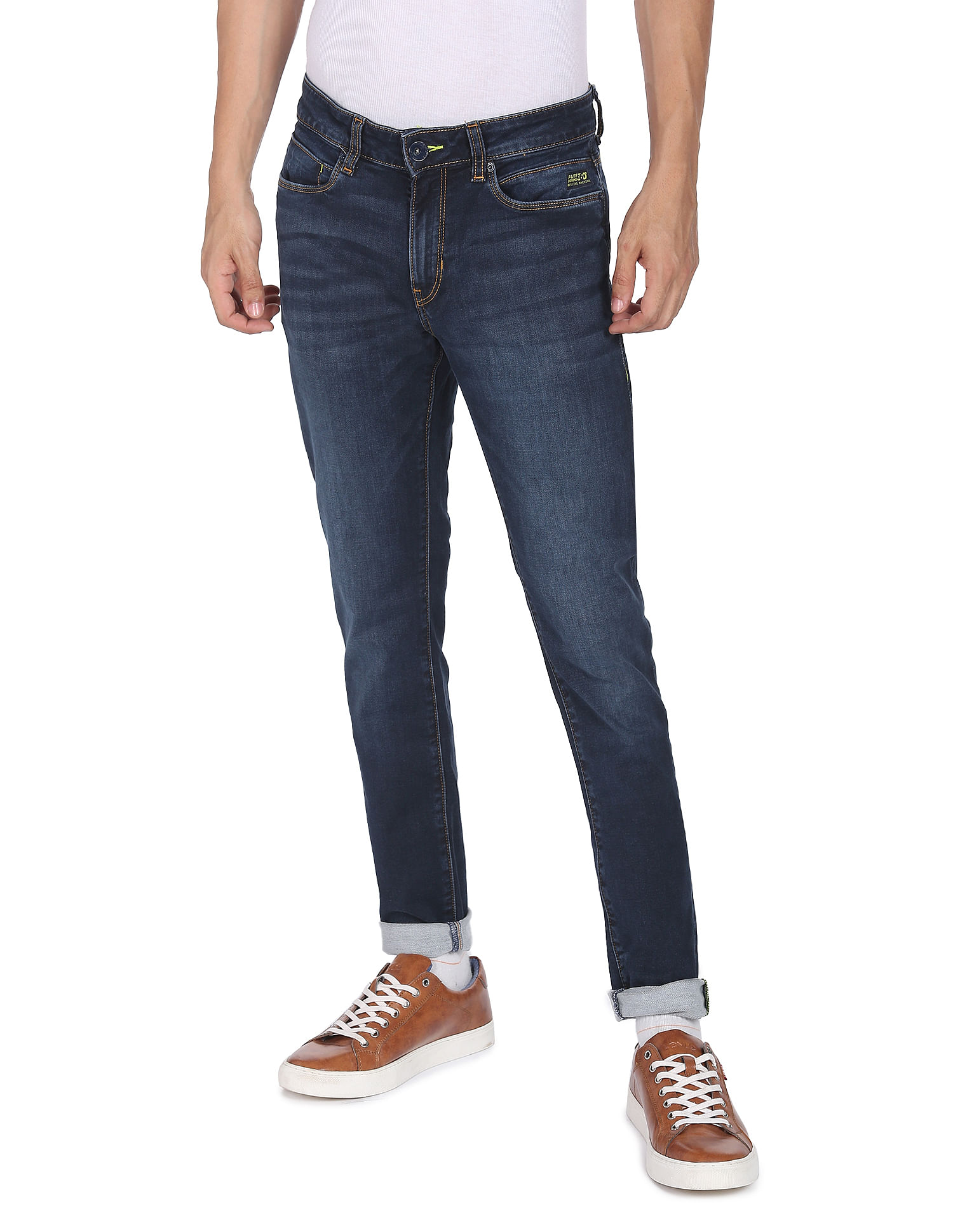 Flying Machine Whiskered Jackson Super Skinny Fit F-Lite Jeans