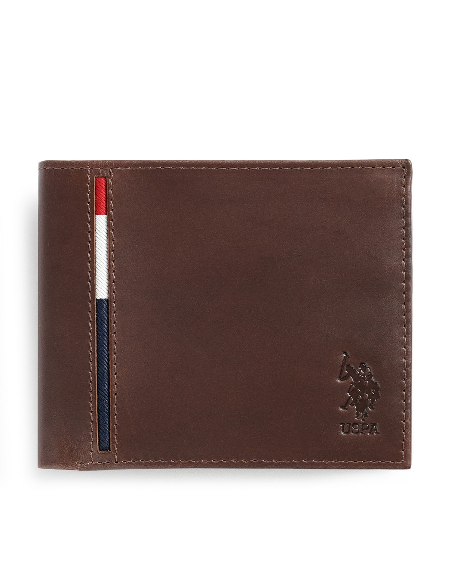 Brown polo wallet best sale