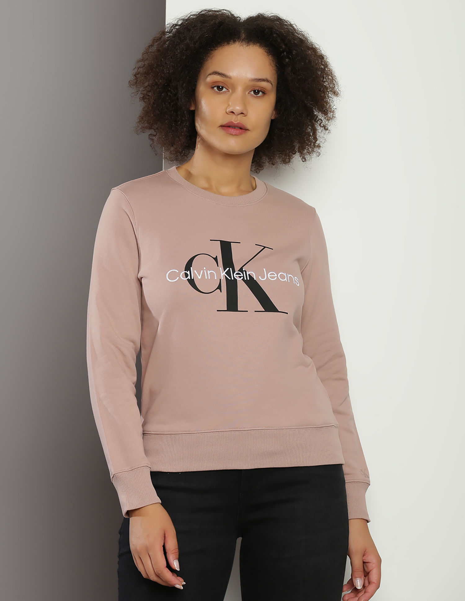 Calvin Klein Pure Cotton Brand Print Sweatshirt