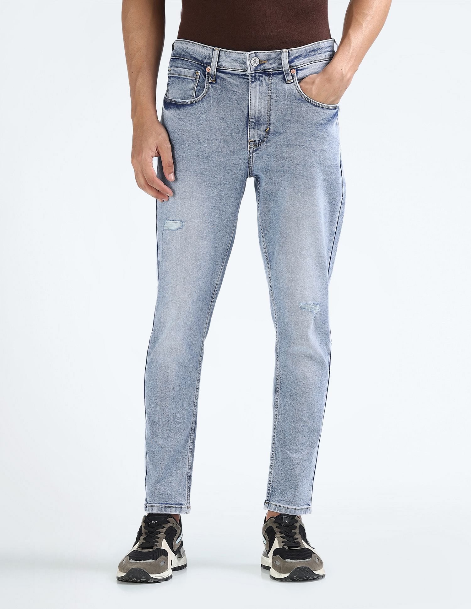 Flying Machine Mankle Tapered Fit Mid Rise Jeans