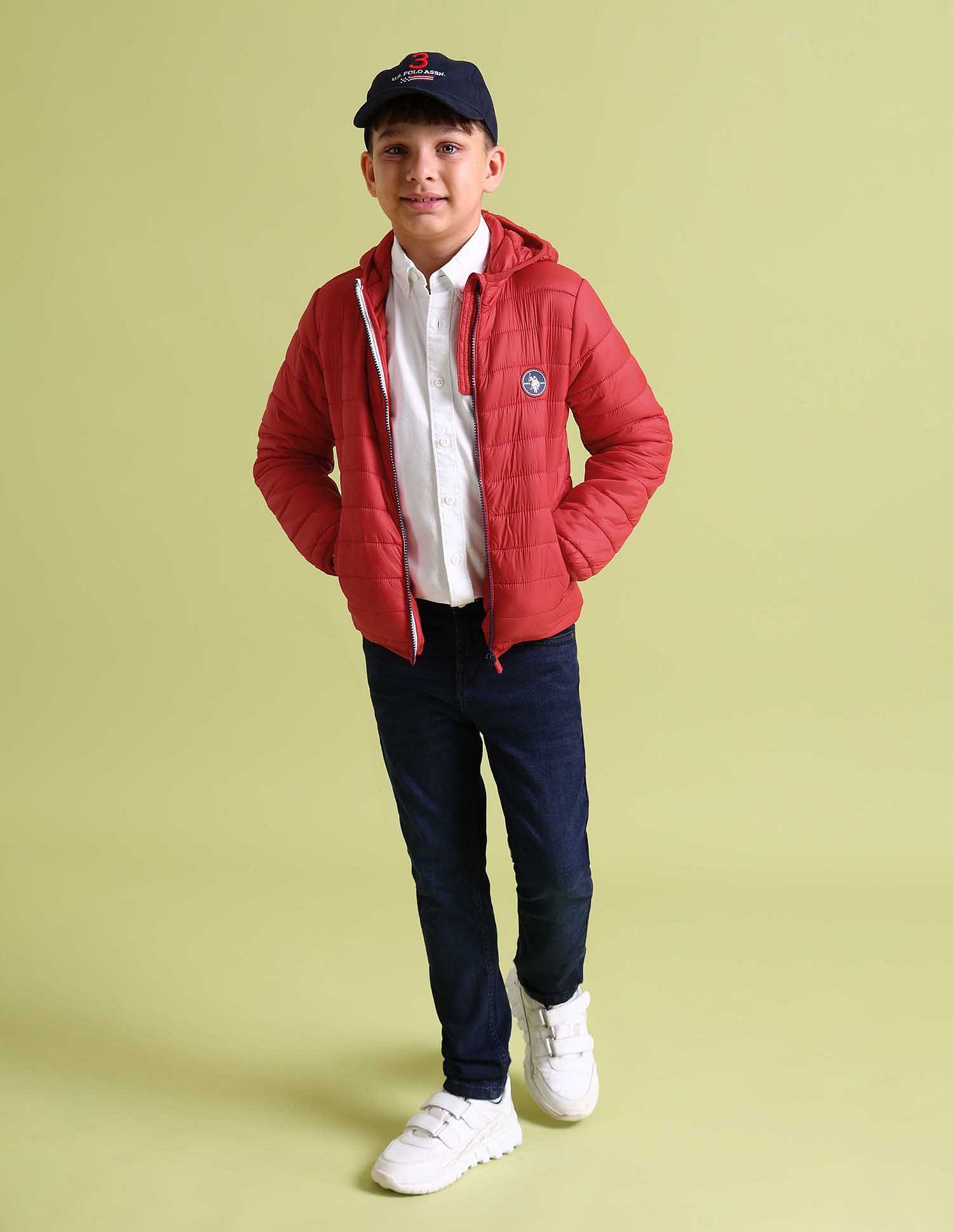 U.S. Polo Assn. Kids Hooded Solid Puffer Jacket