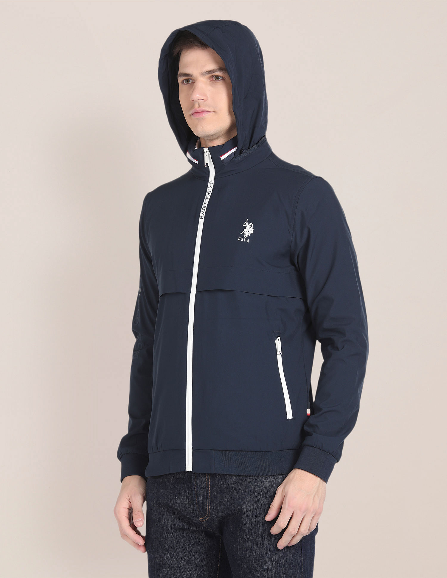 U.S. Polo Assn. Detachable Hood Windcheater Jacket