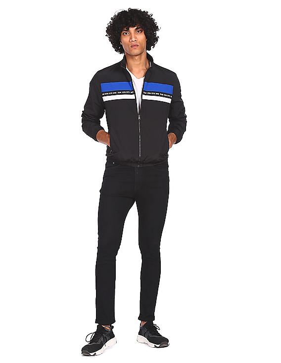 U.S. Polo Assn. Denim Co. High Neck Striped Jacket