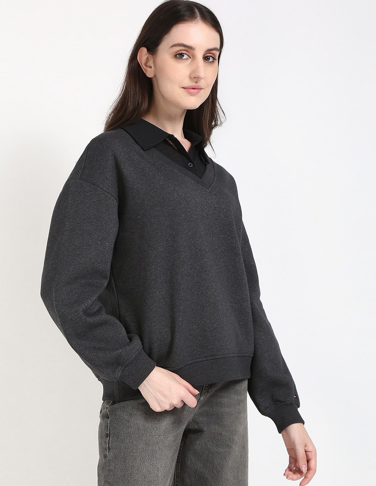 Tommy Hilfiger Regular-Fit Cotton V-Neck Sweatshirt