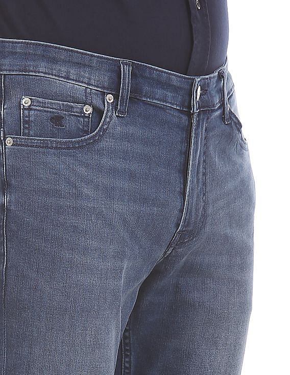 Calvin Klein Men Dark Blue Slim Fit Stone Wash 37.5 Jeans