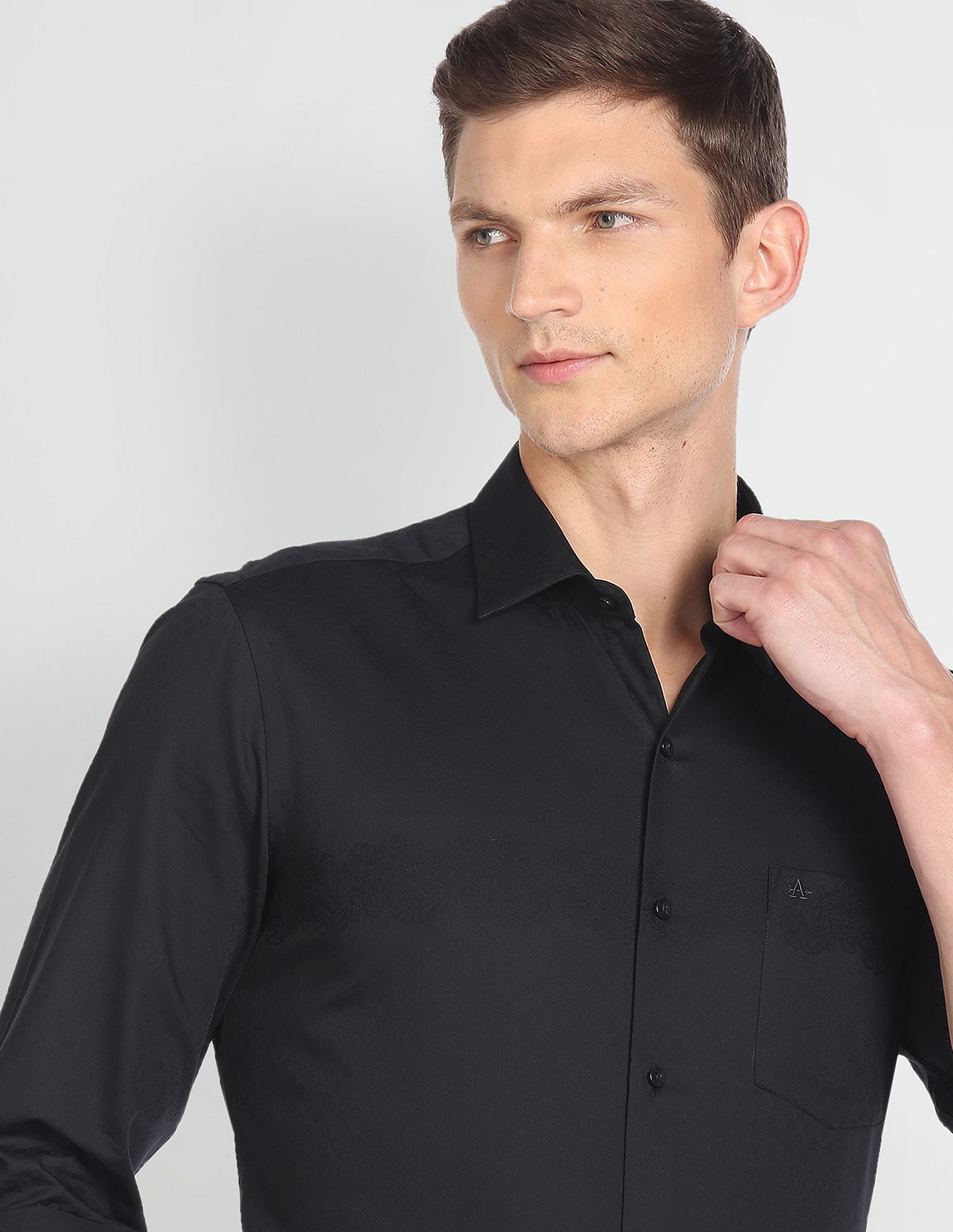 Arrow Self Design Dobby Formal Shirt