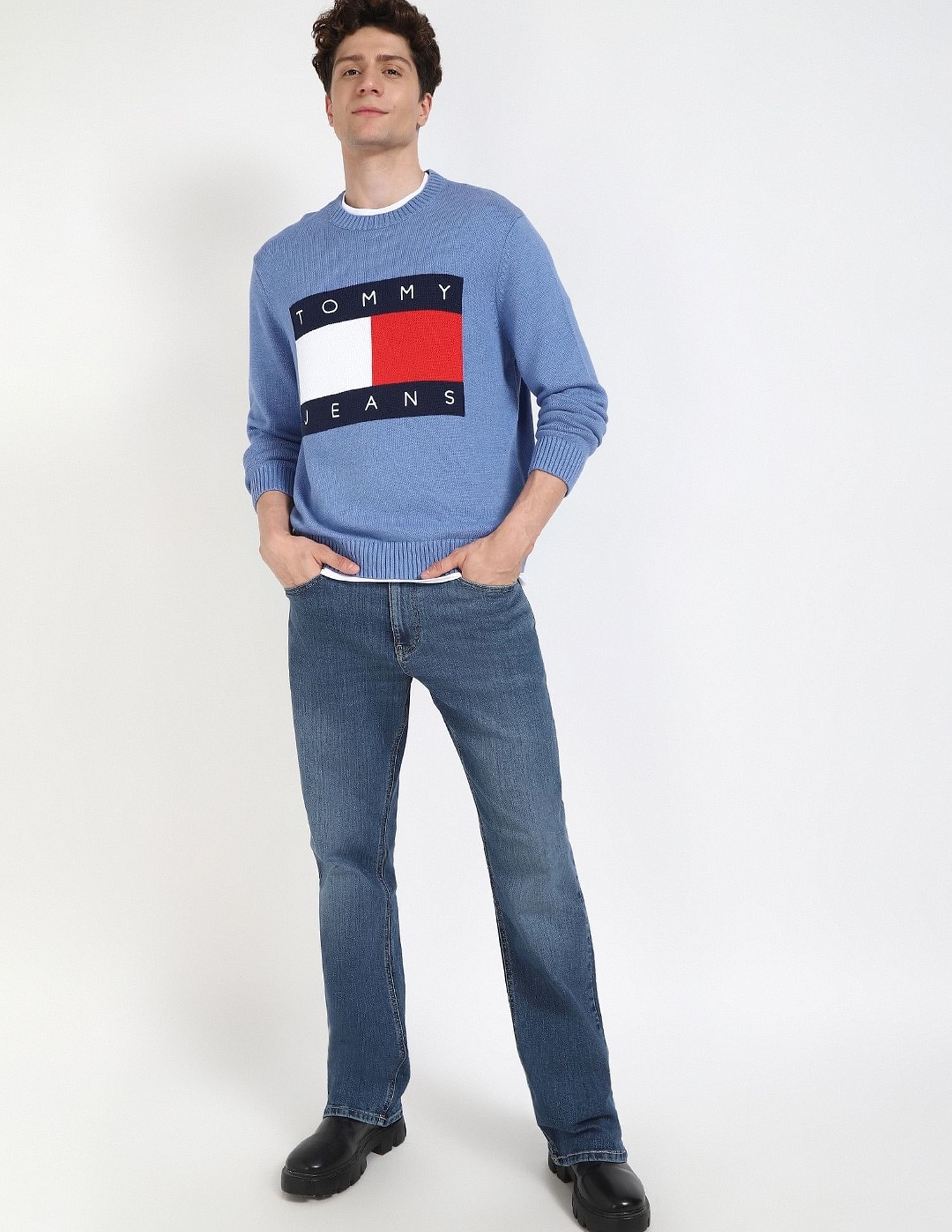 Tommy Hilfiger Embroidered Logo Regular-Fit Cotton Sweater