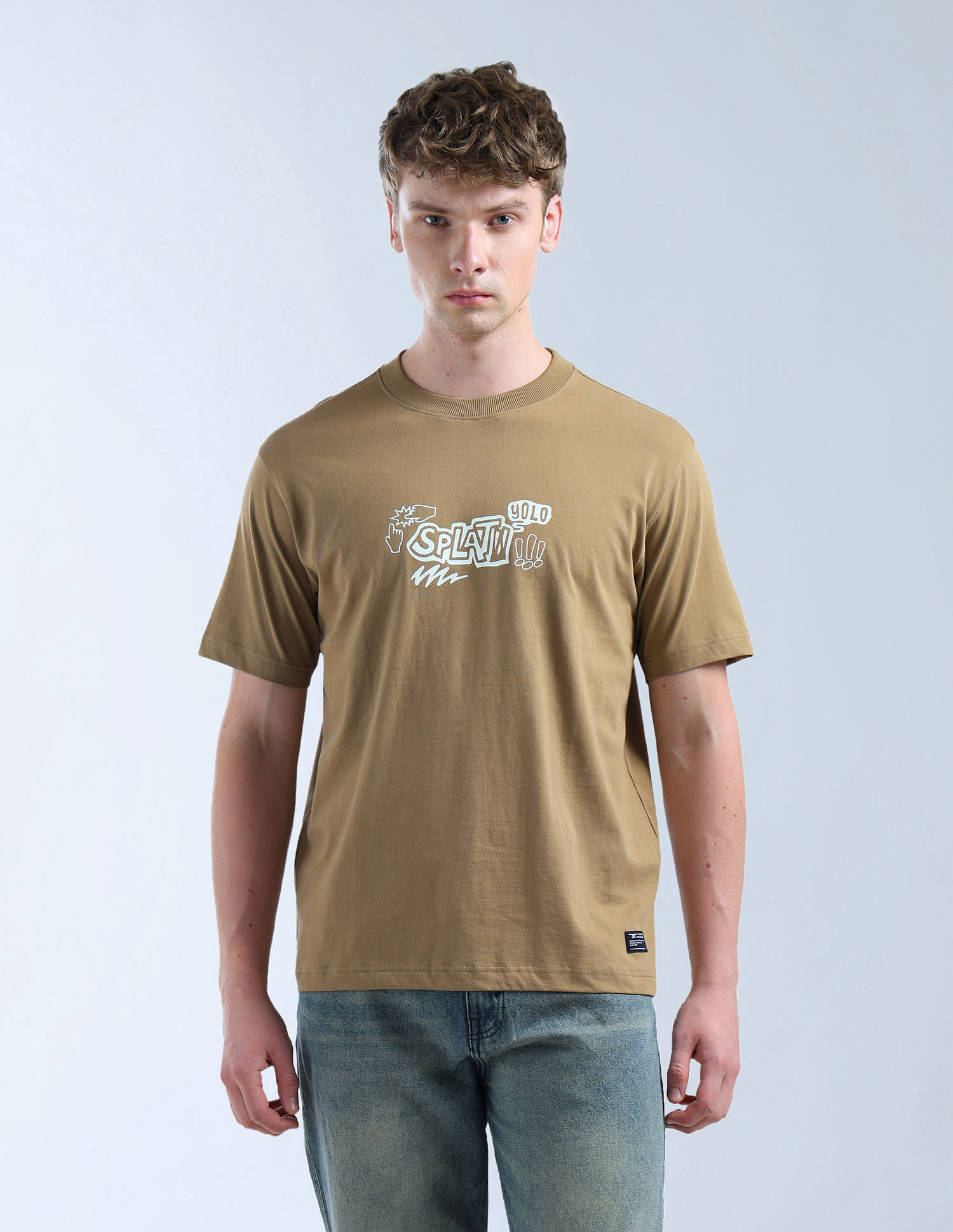 Flying Machine Glow In The Dark Relaxed Fit T-Shirt