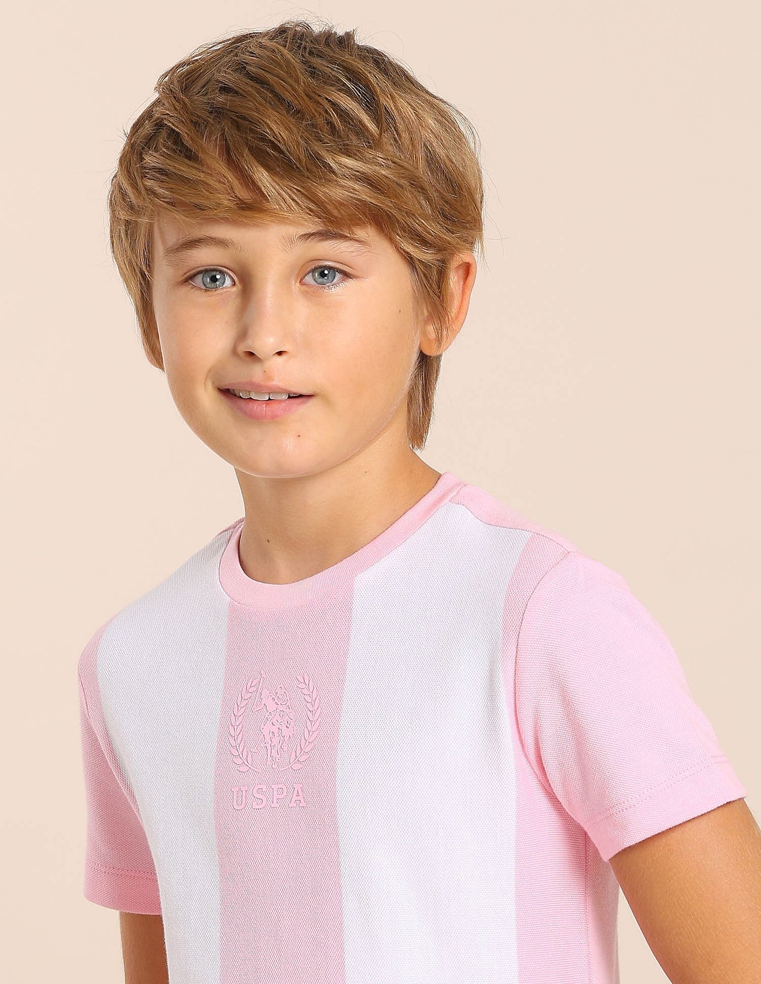 U.S. Polo Assn. Kids Boys Colorblocked Regular Fit T-Shirt