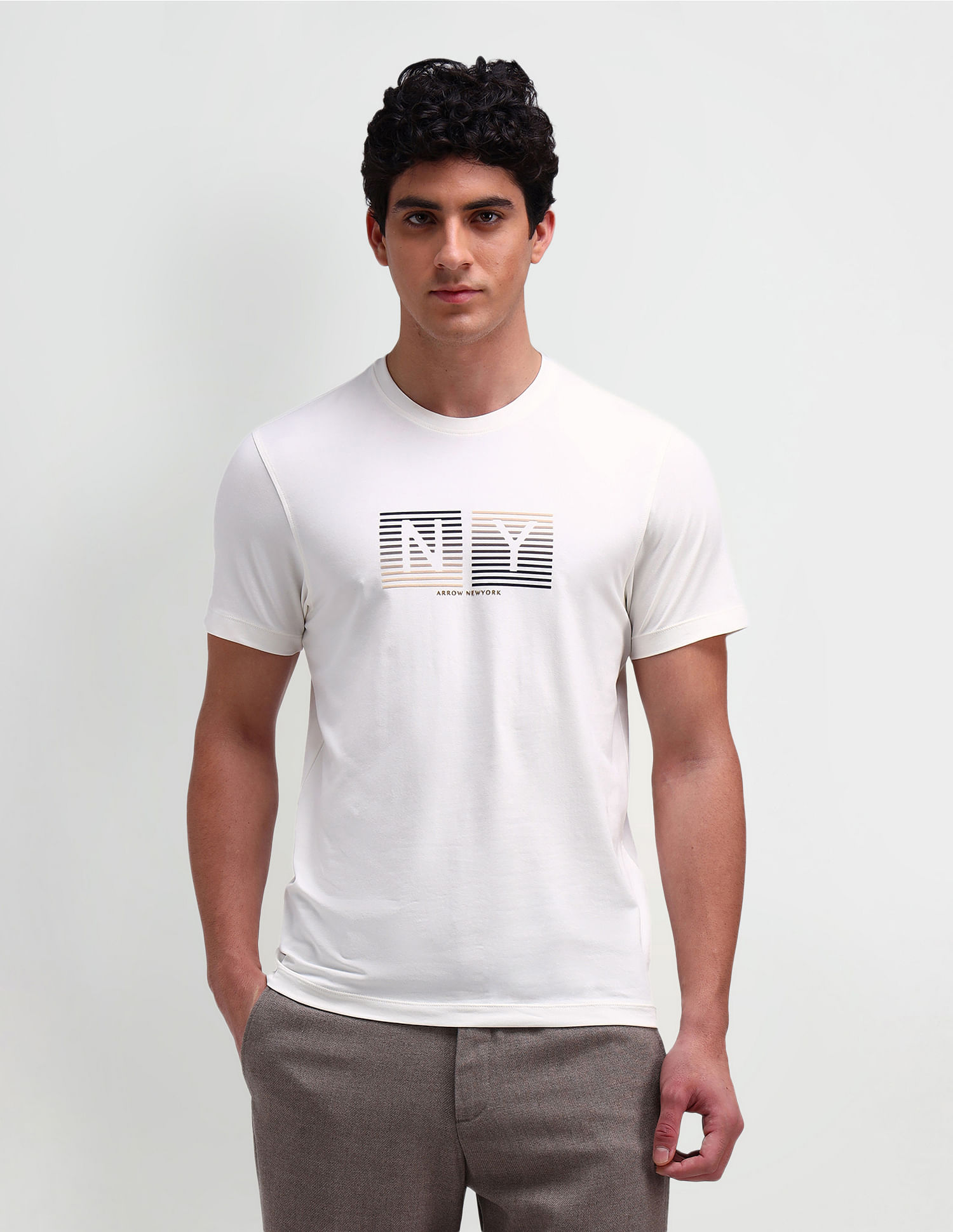 Arrow Newyork Graphic Printed Regular T-Shirt