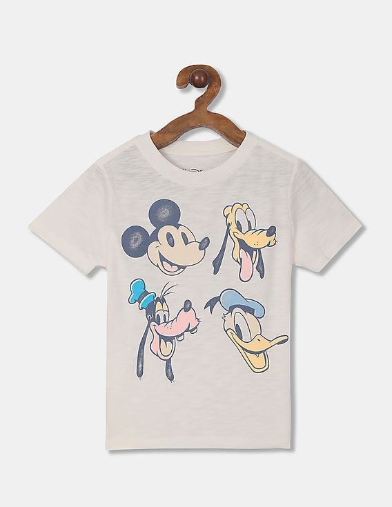 Buy GAP Toddler Boy White Disney Print Round Neck T-Shirt