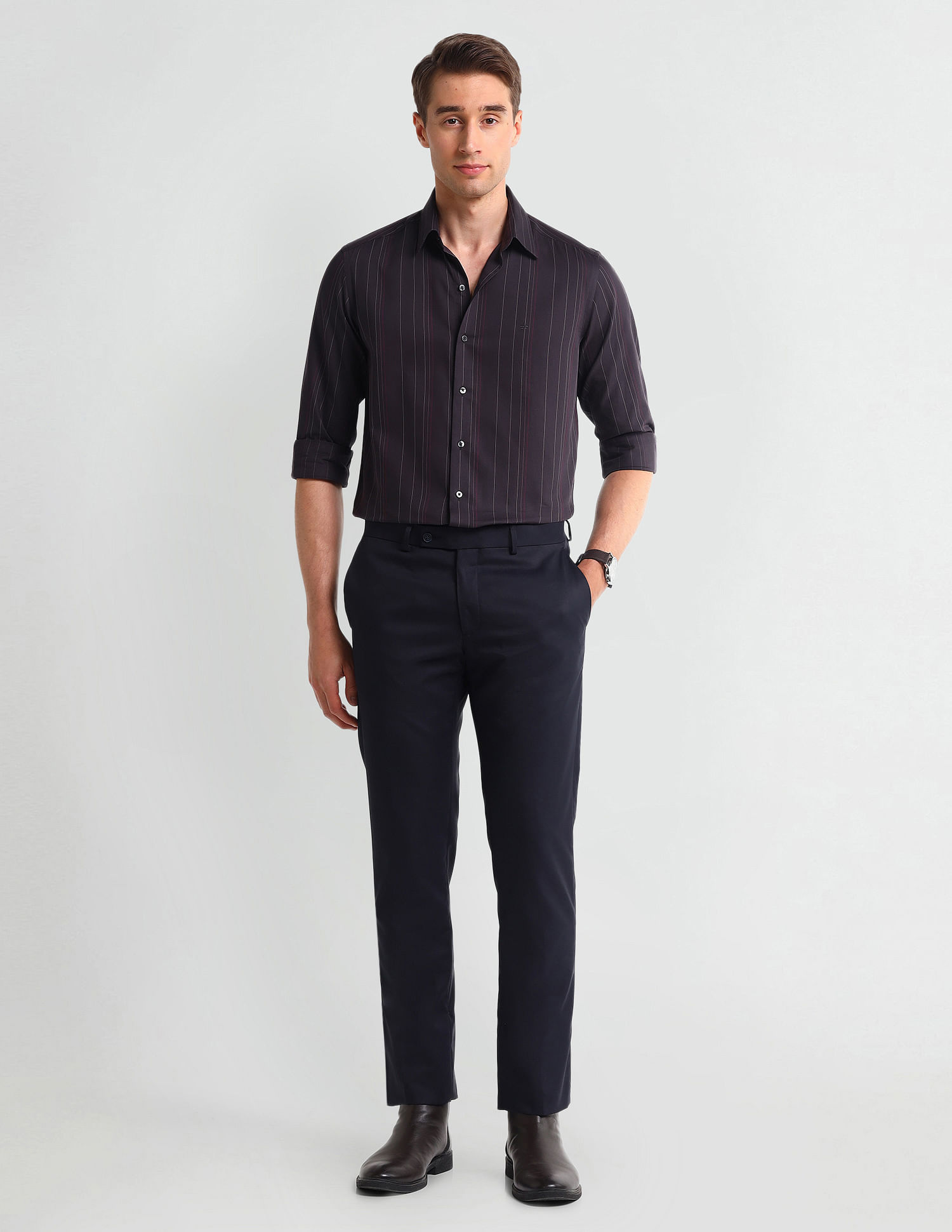 Arrow Newyork Manhattan Slim Fit Dobby Shirt