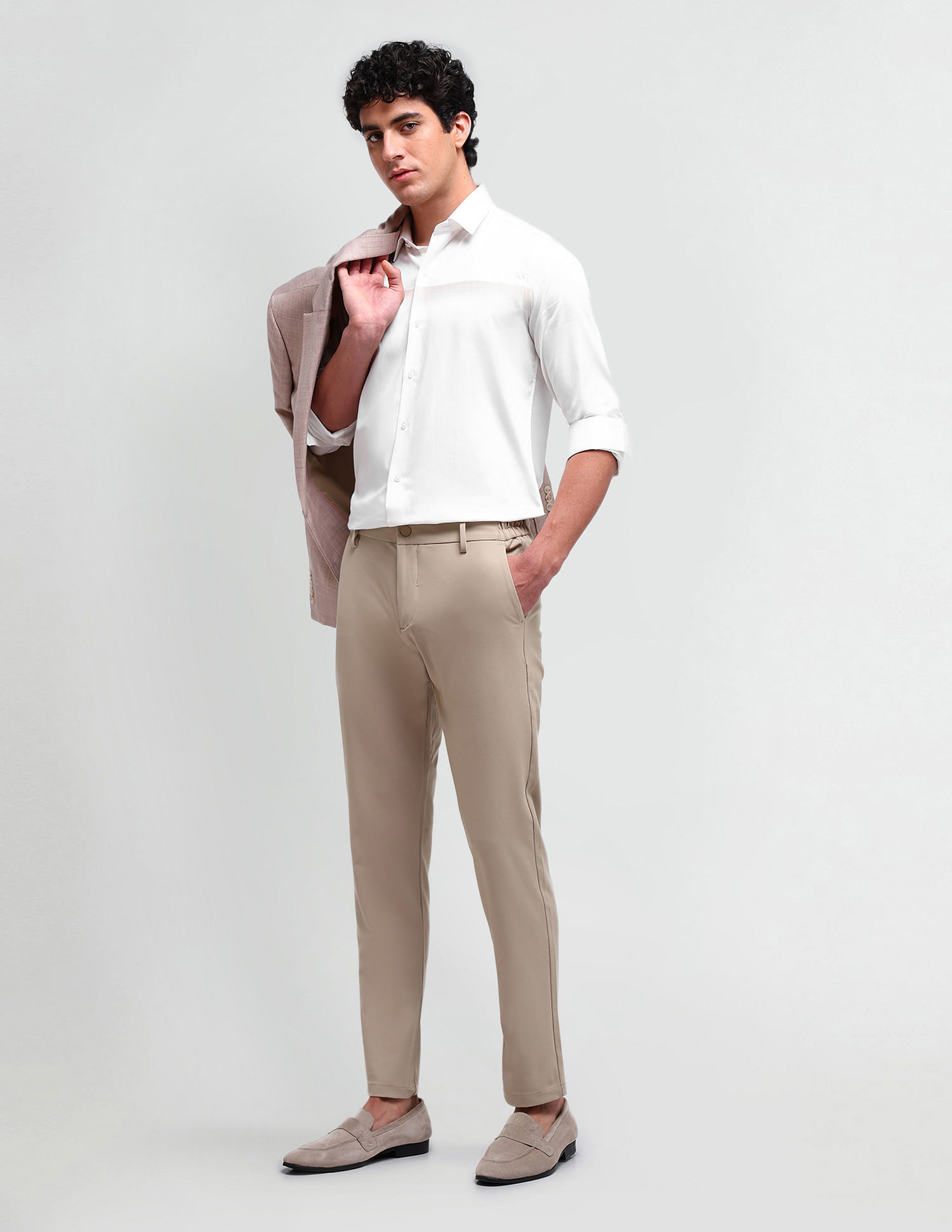 Arrow Newyork Manhattan Slim Solid Shirt
