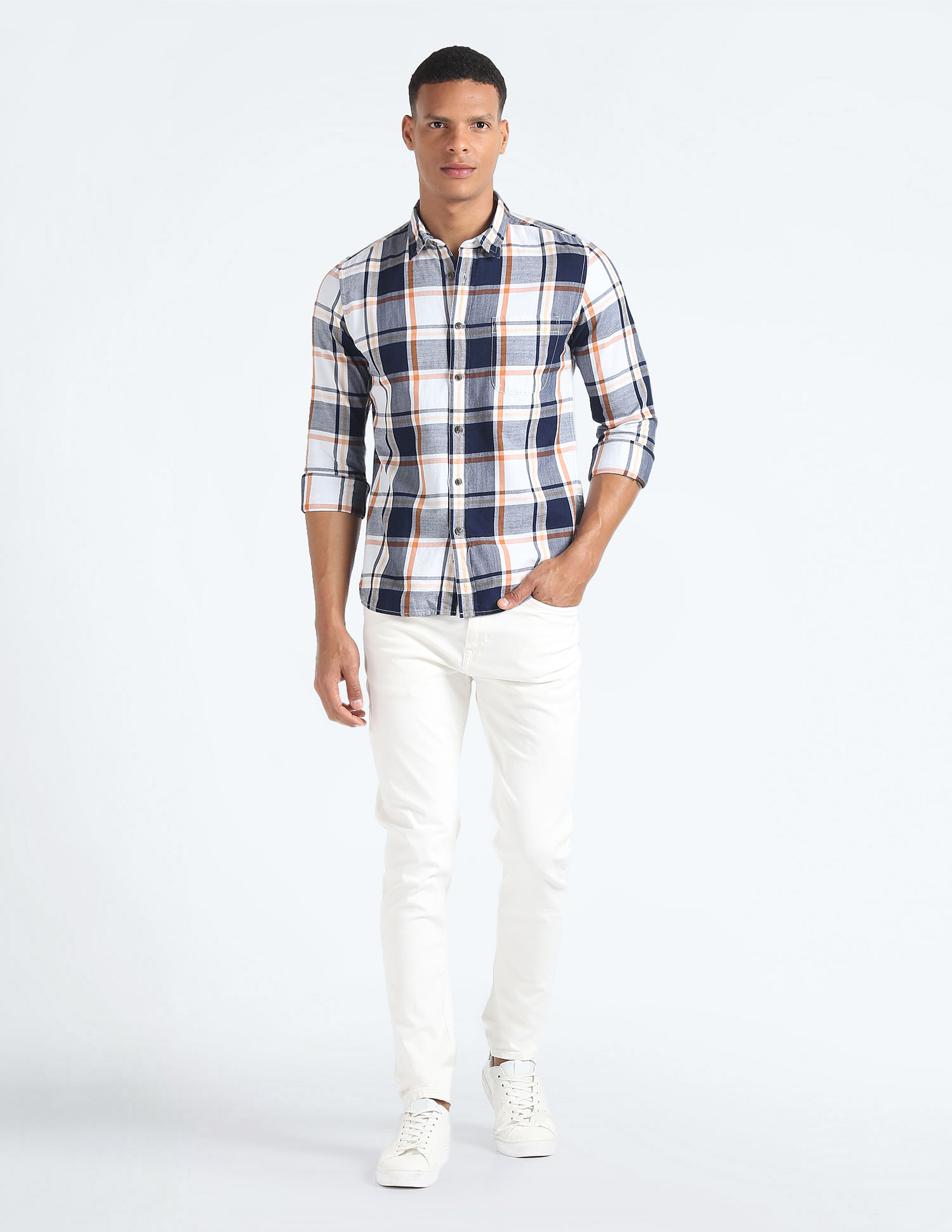 Flying Machine Tartan Check Twill Shirt