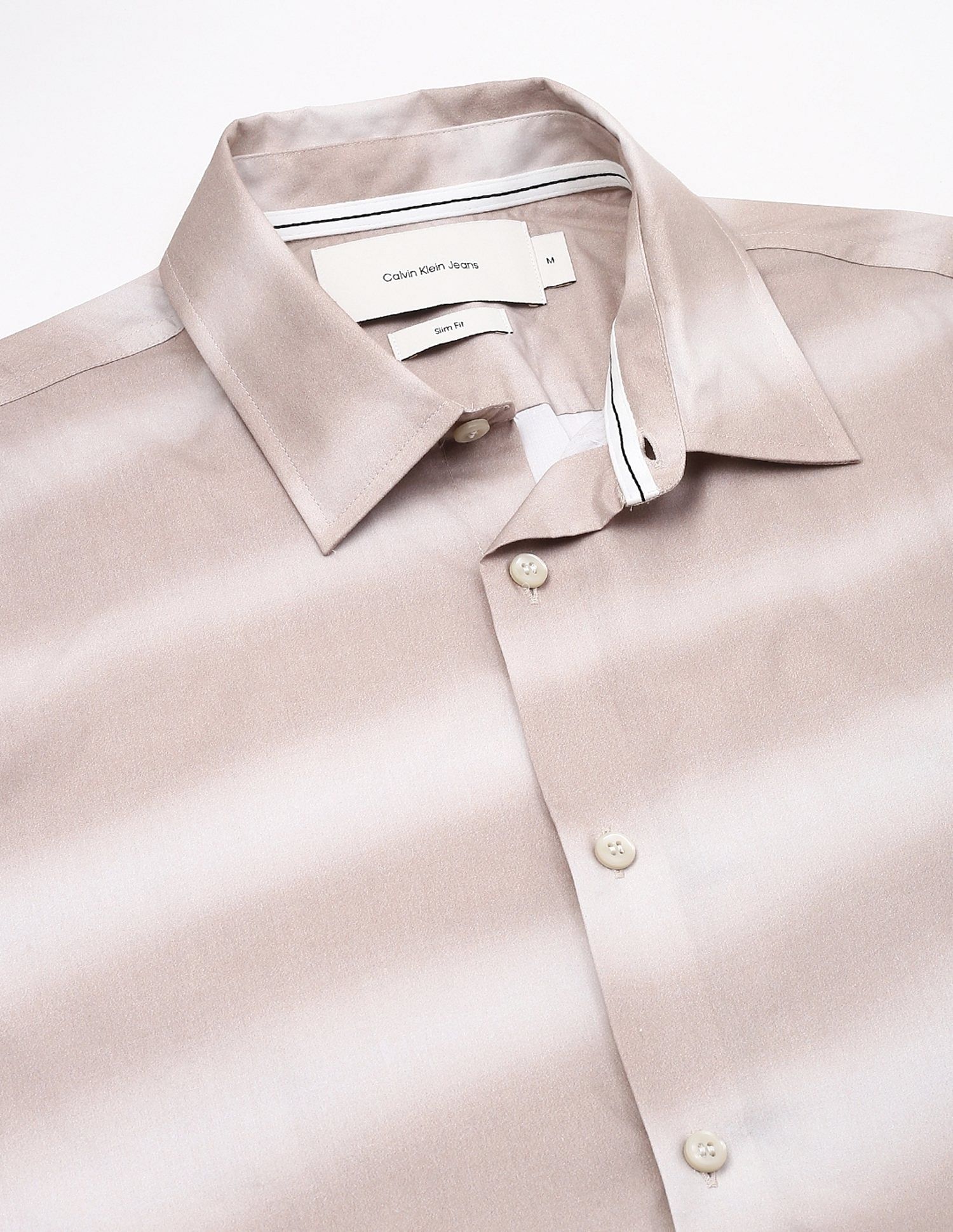 Calvin Klein Jeans Printed Slim-Fit Satin Woven Shirt