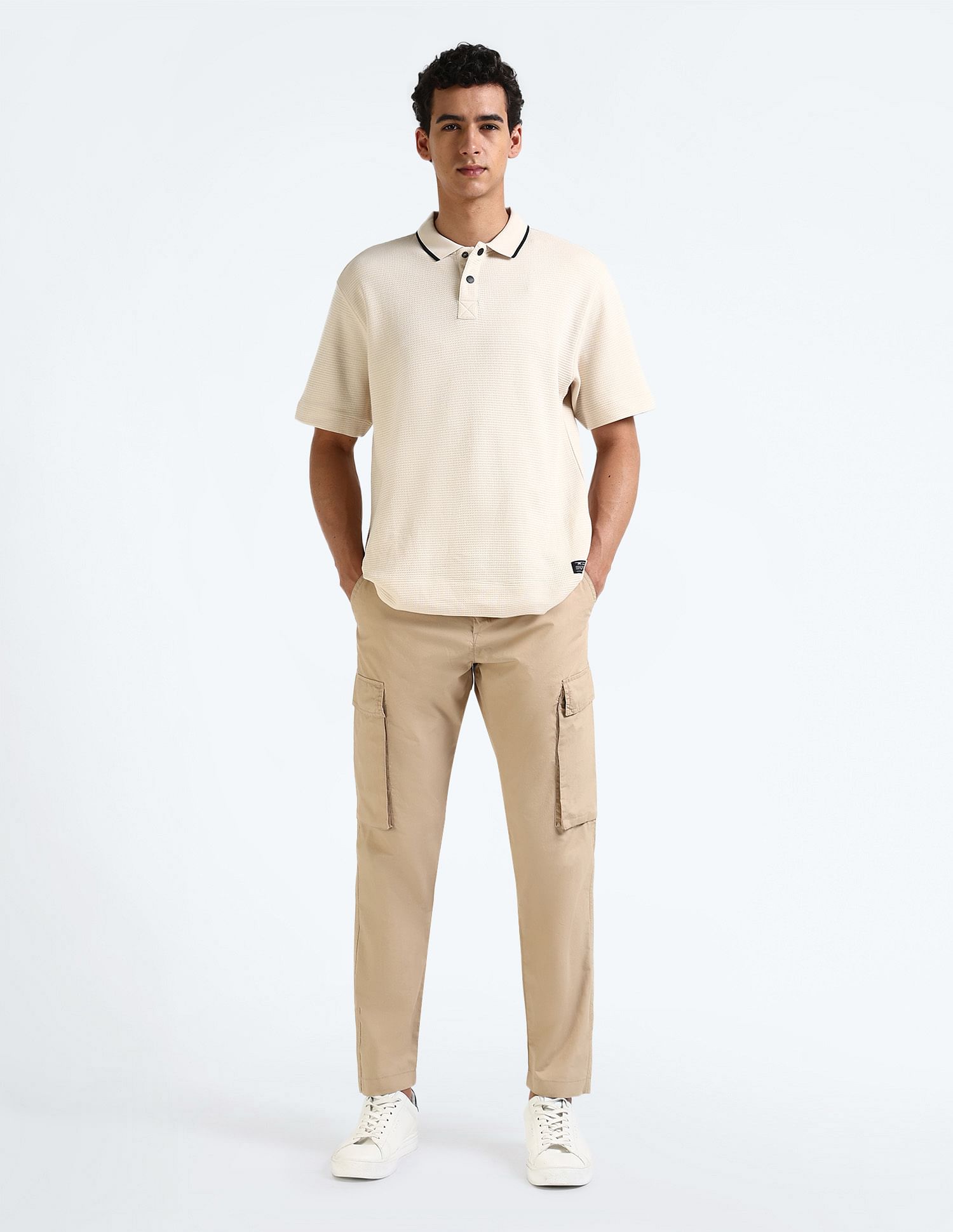Flying Machine Solid Cargo Pants