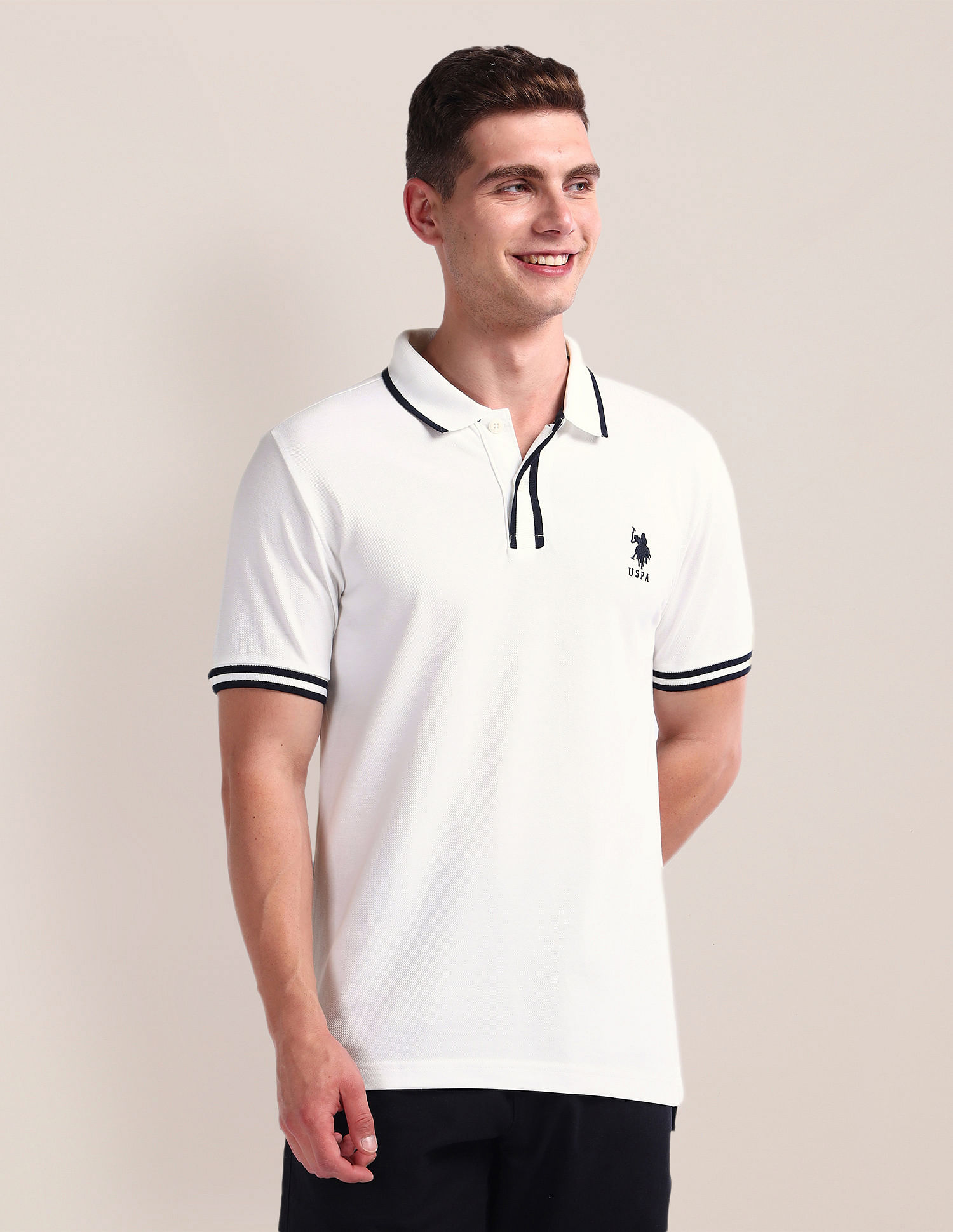 U.S. Polo Assn. Solid Slim Fit Polo Shirt
