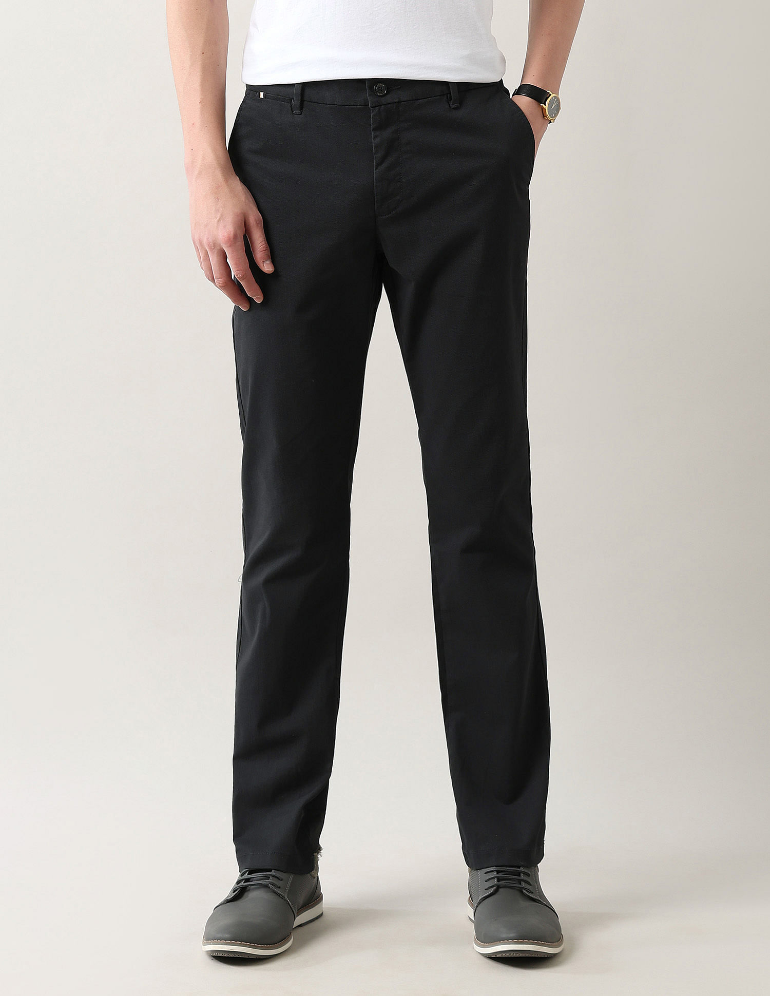 Arrow Sport Mid Rise Regular Fit Trousers