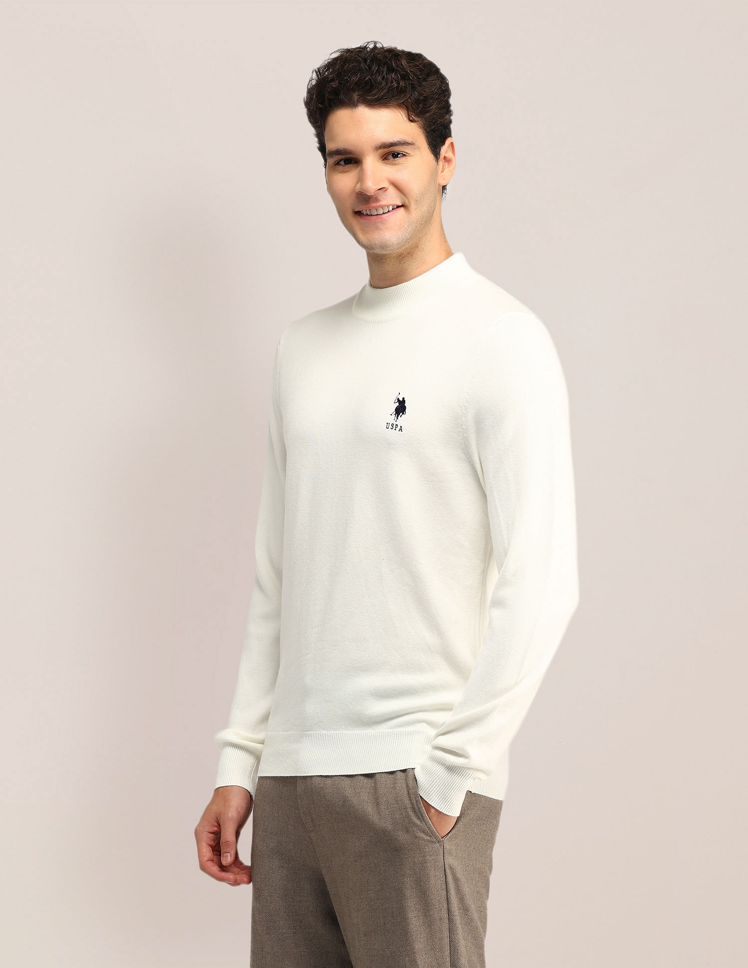 U.S. Polo Assn. Solid Regular Fit Sweater