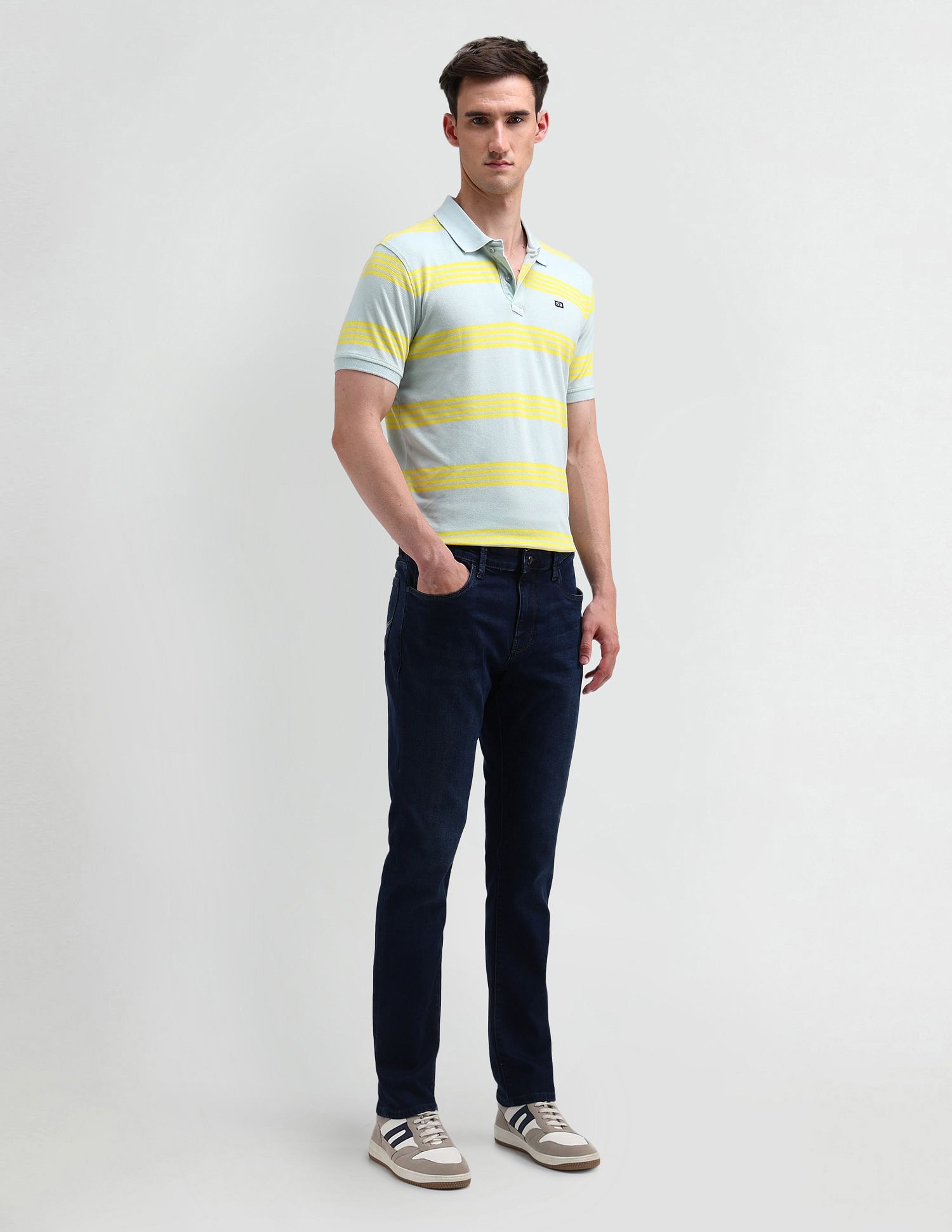 Arrow Sport Striped Regular Fit Polo Shirt