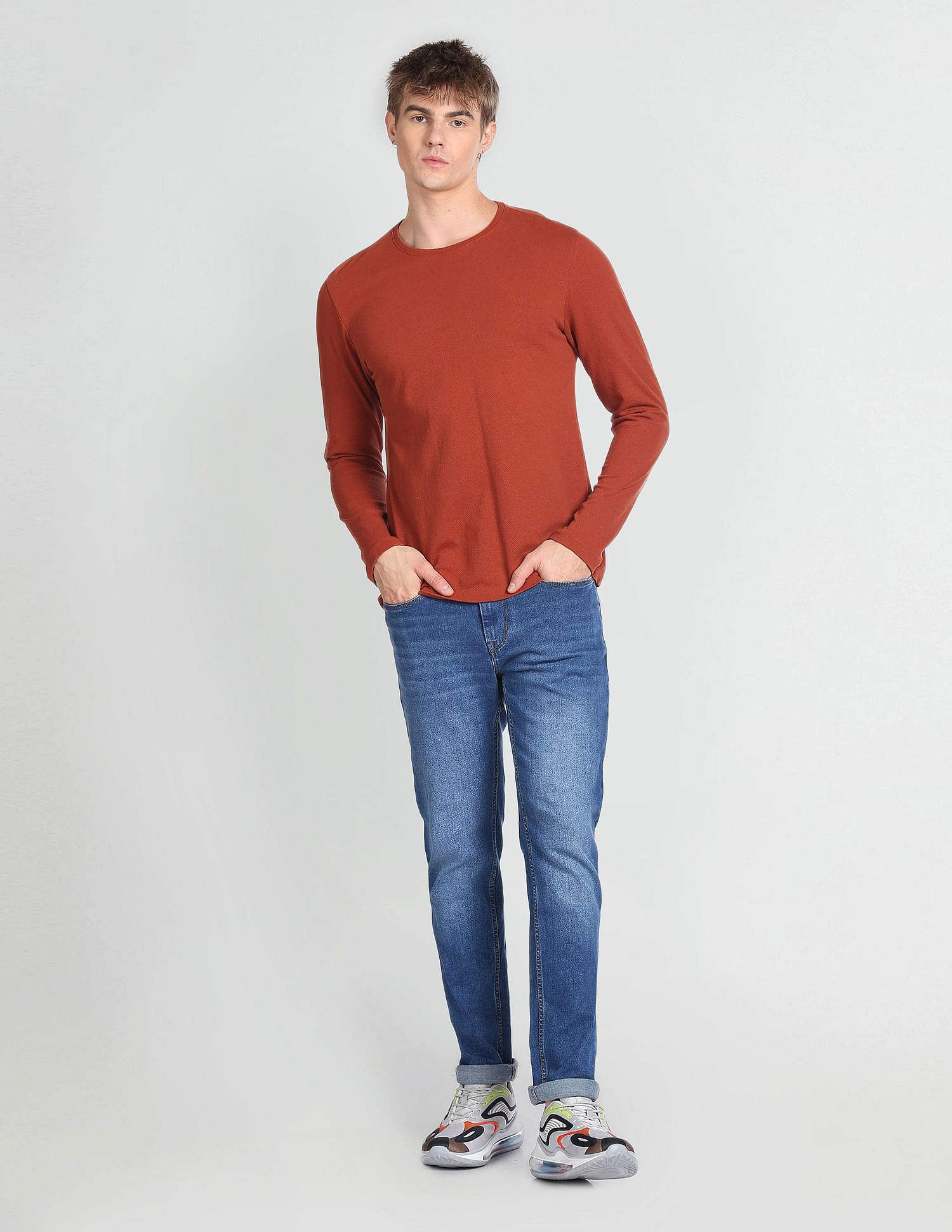 Flying Machine Freddie Slim Straight Fit Stone Wash Jeans