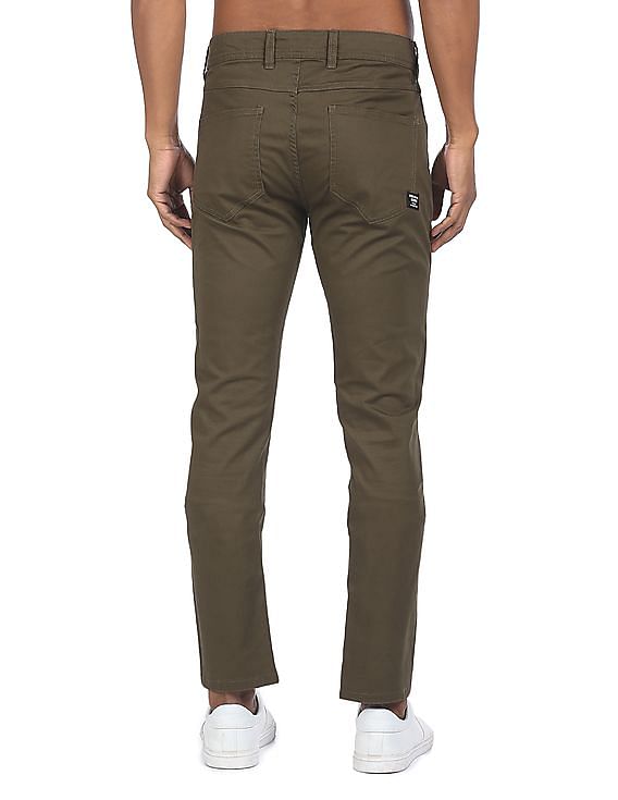 Flying Machine Men Mid-Rise Regular Fit Cotton Cargo Trousers - Price  History