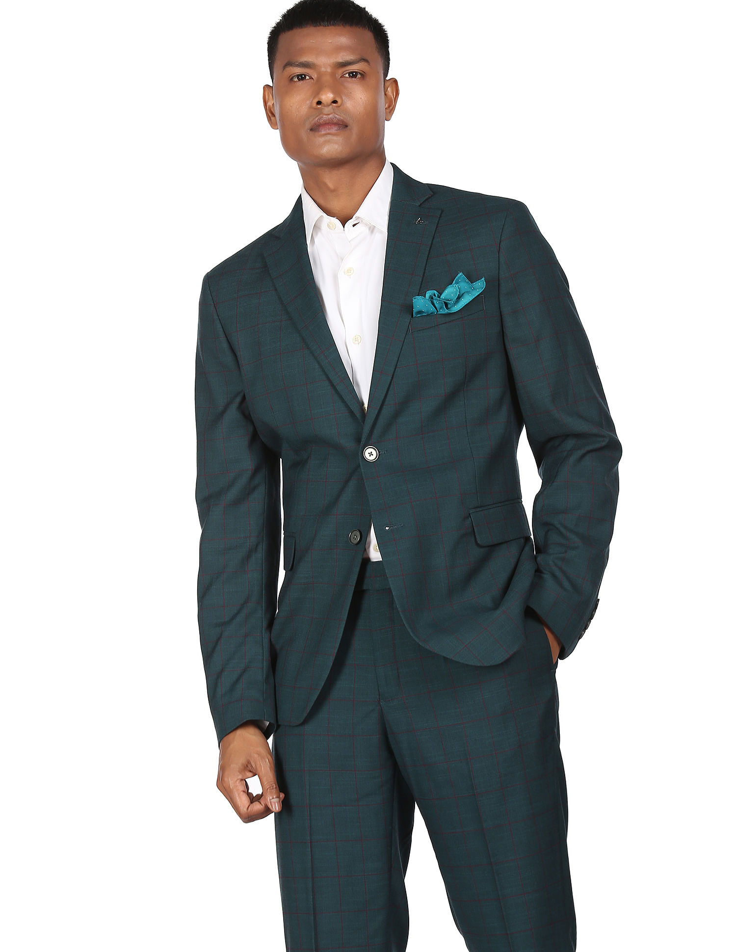 Buy online Navy Blue Self Design Single Breasted Suit from top wear for Men  by Arrow for ₹6499 at 50% off | 2024 Limeroad.com