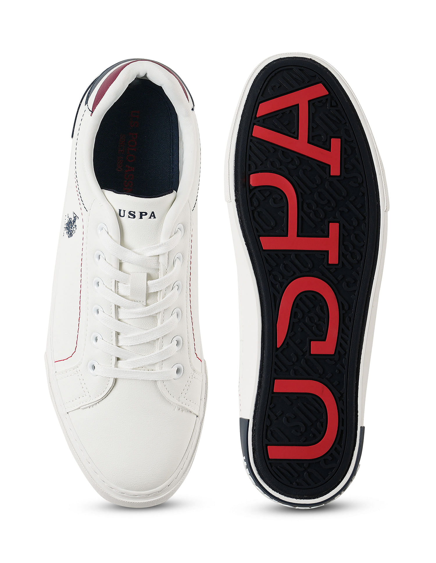 U.S. Polo Assn. Men Low Top Brand Detail Rojas Sneakers
