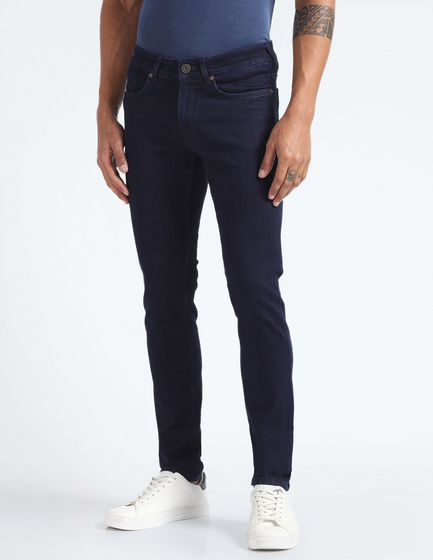 Flying Machine Mid Rise Rinsed Skinny Fit Jeans