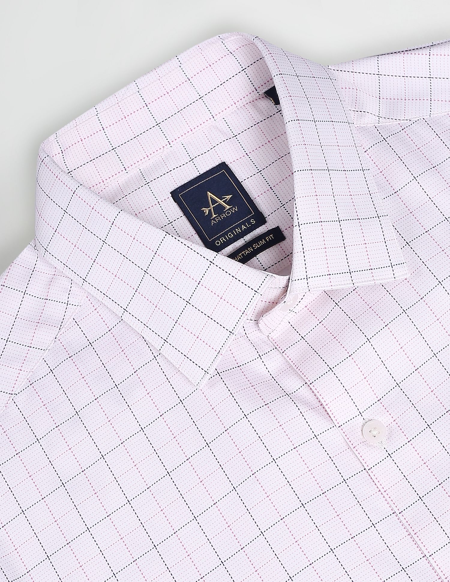 Arrow Graph Check Manhattan Slim Fit Shirt