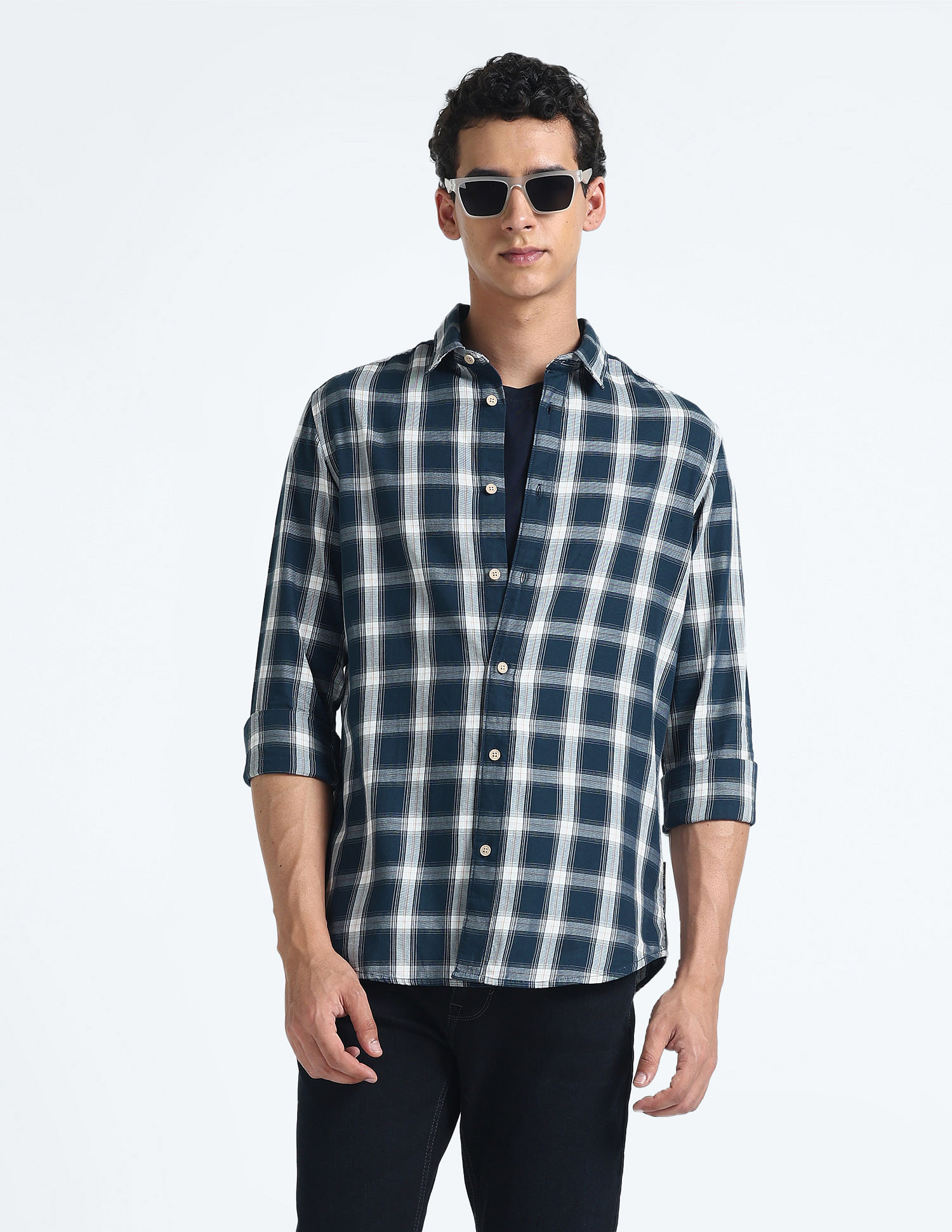 Flying Machine Tartan Check Slim Shirt